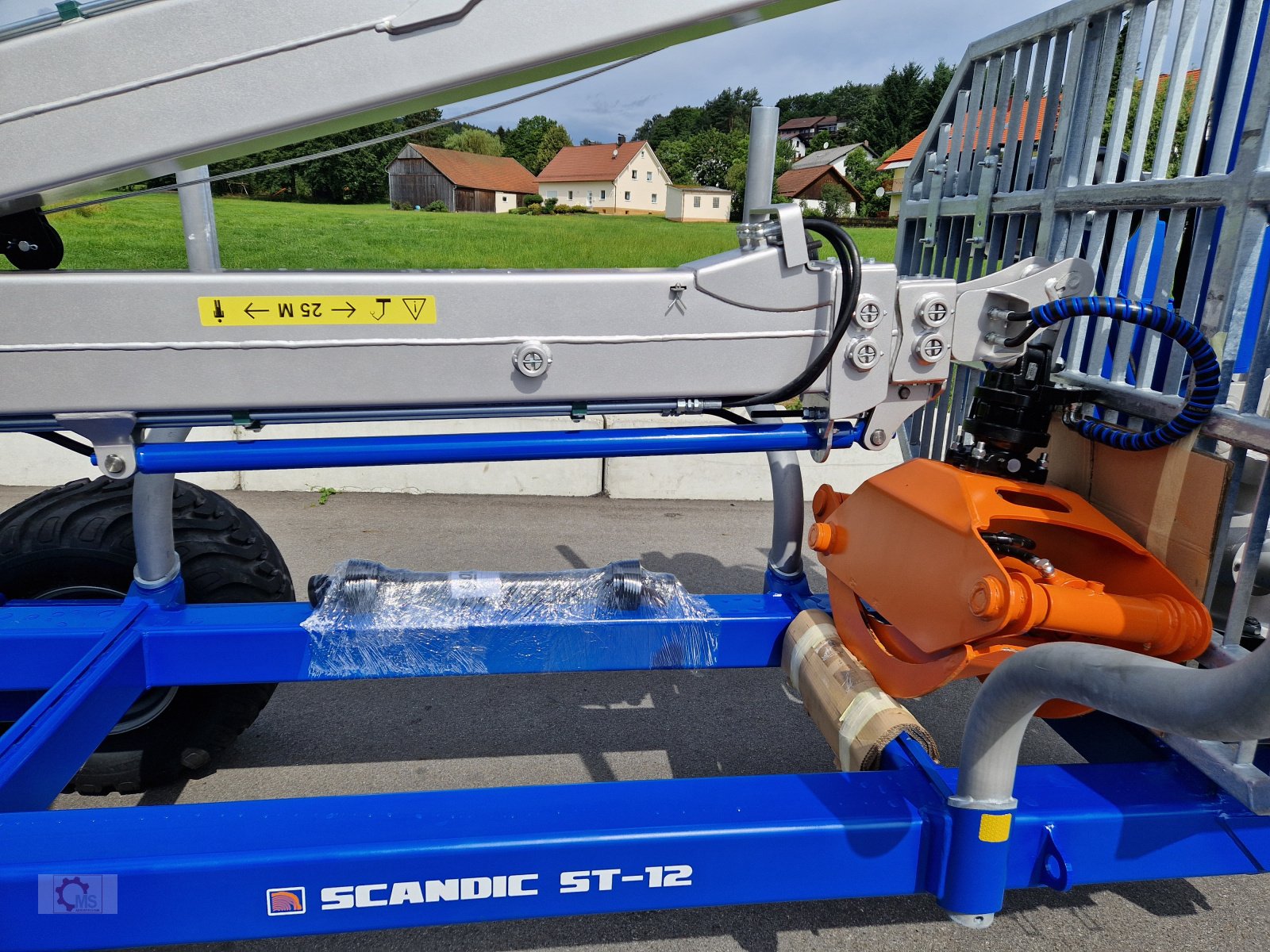 Rückewagen & Rückeanhänger Türe ait Scandic ST-12D 16t 9m Kran 750kg Hubkraft Druckluft Funkfernsteuerung, Neumaschine içinde Tiefenbach (resim 13)