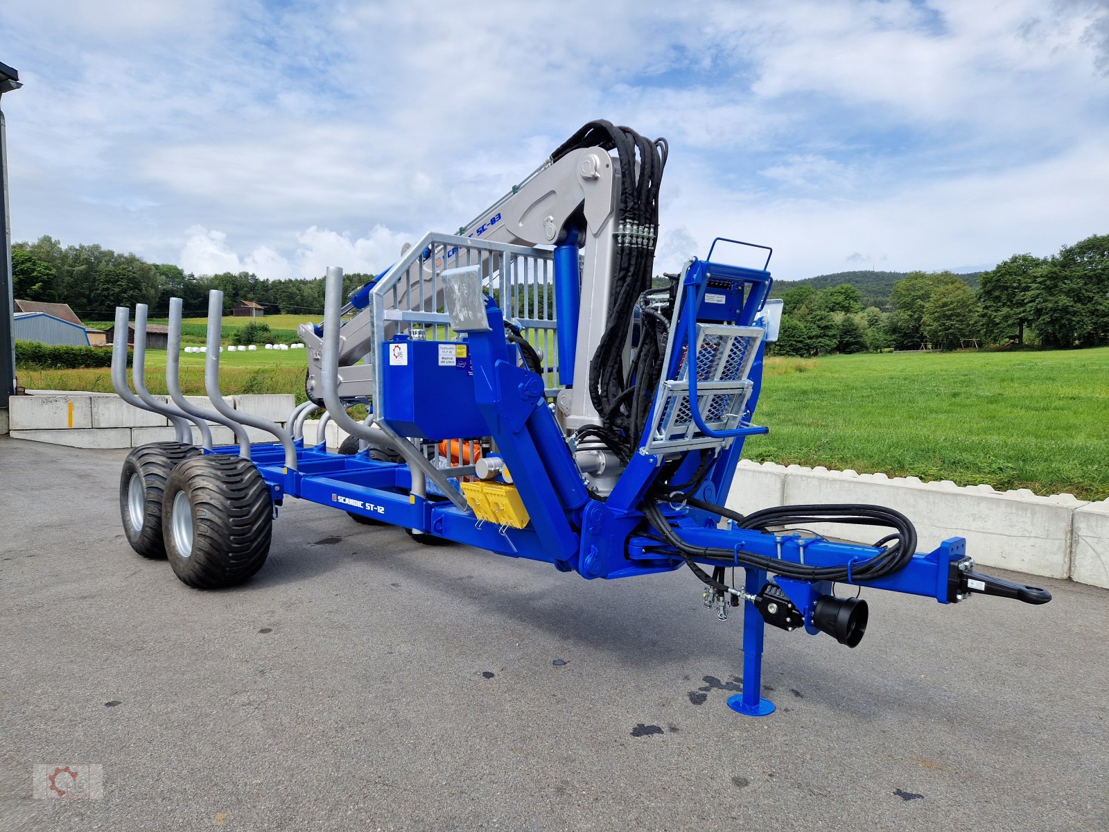 Rückewagen & Rückeanhänger van het type Scandic ST-12D 16t 9m Kran 750kg Hubkraft Druckluft Funkfernsteuerung, Neumaschine in Tiefenbach (Foto 2)