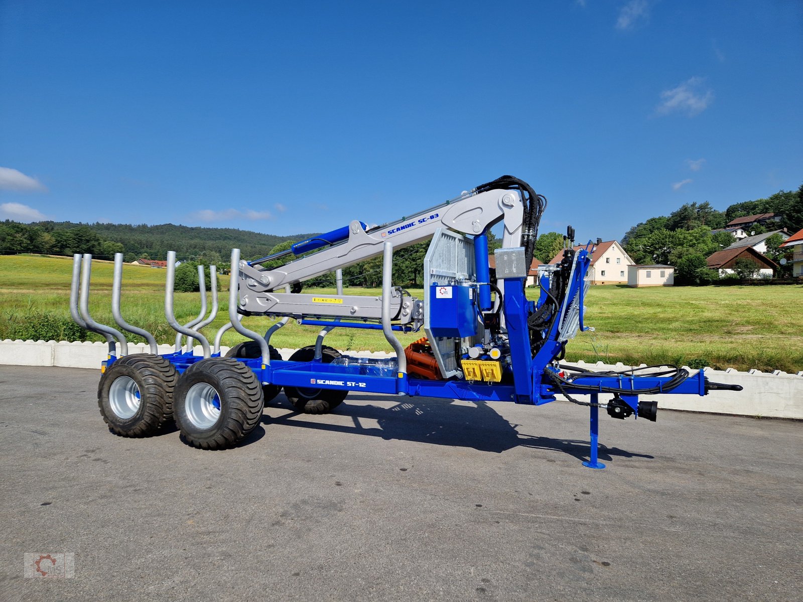 Rückewagen & Rückeanhänger du type Scandic ST-12D 16t Druckluft 9m Kran 750kg Hubkraft Seilwinde sofort verfügbar, Neumaschine en Tiefenbach (Photo 1)