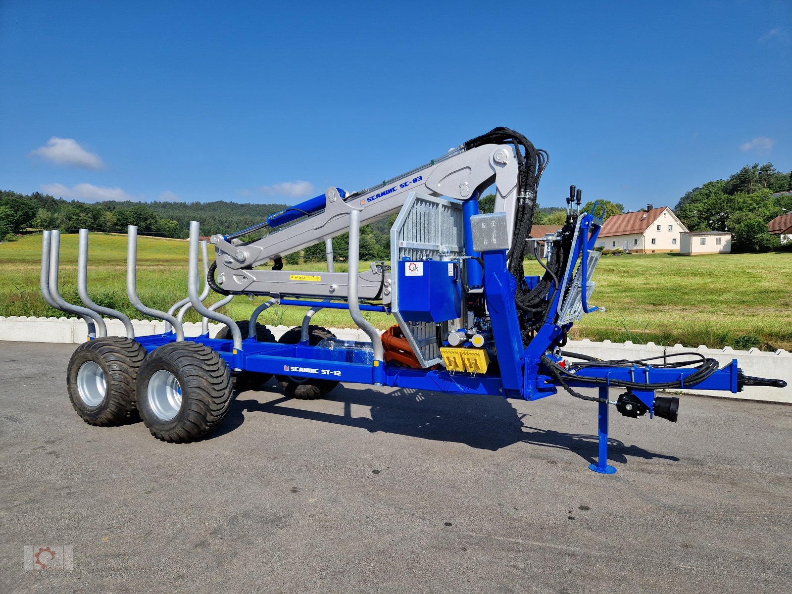 Rückewagen & Rückeanhänger tip Scandic ST-12D 16t Druckluft 9m Kran 750kg Hubkraft Seilwinde sofort verfügbar, Neumaschine in Tiefenbach (Poză 8)