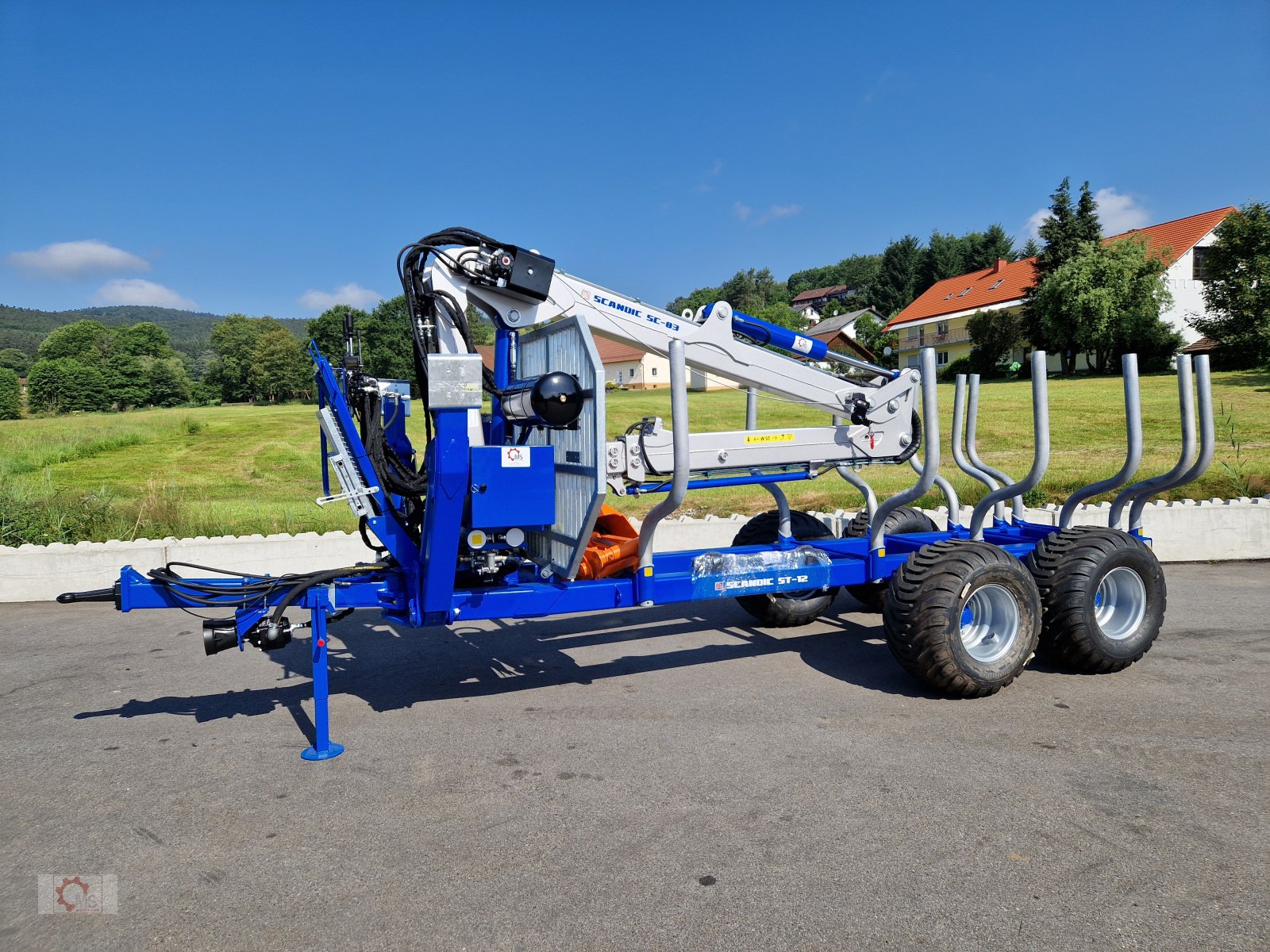 Rückewagen & Rückeanhänger van het type Scandic ST-12D 16t Druckluft 9m Kran 750kg Hubkraft Seilwinde sofort verfügbar, Neumaschine in Tiefenbach (Foto 11)