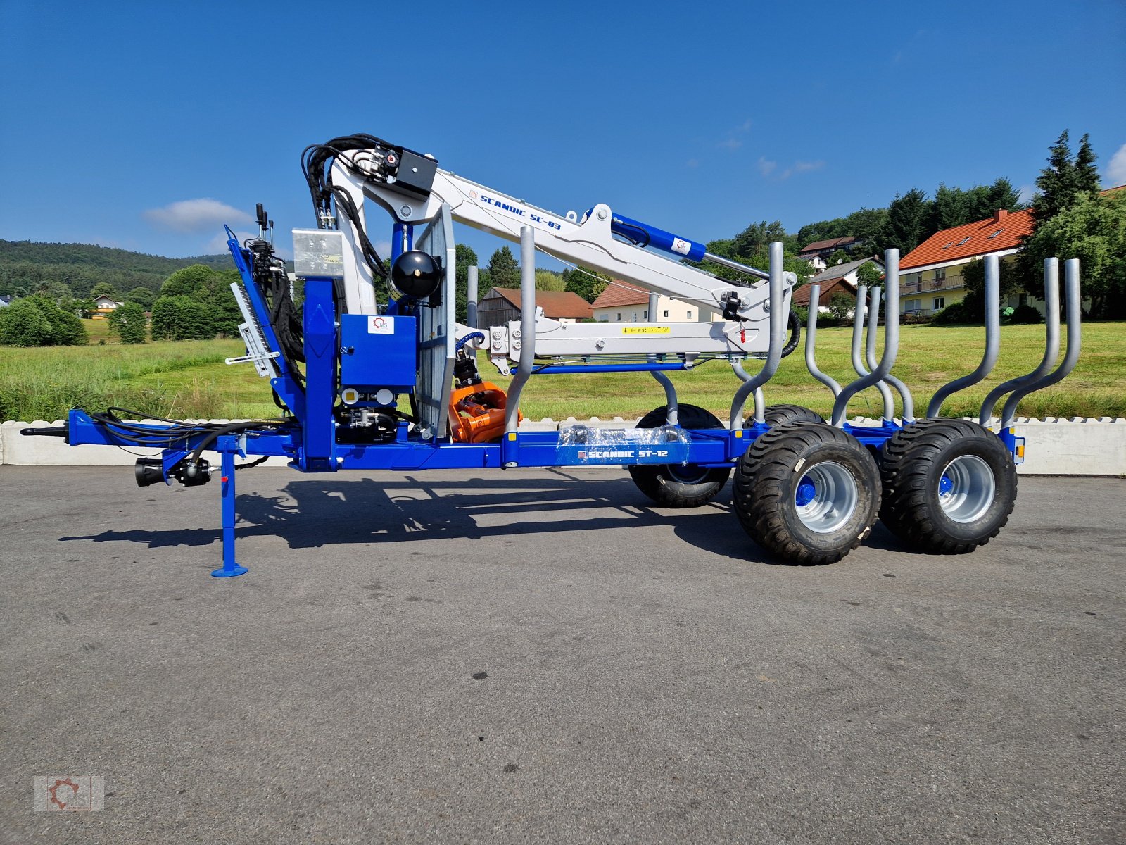 Rückewagen & Rückeanhänger of the type Scandic ST-12D 16t Druckluft 9m Kran 750kg Hubkraft Seilwinde sofort verfügbar, Neumaschine in Tiefenbach (Picture 12)