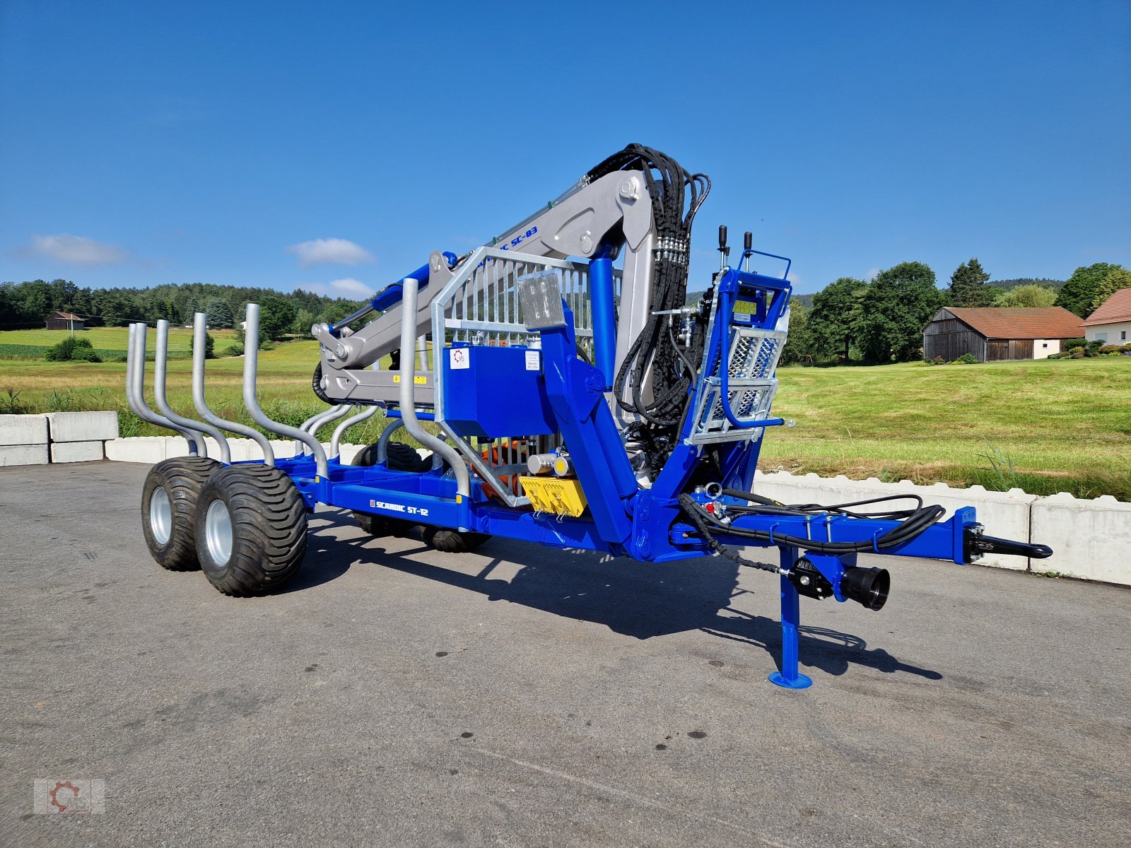 Rückewagen & Rückeanhänger van het type Scandic ST-12D 16t Druckluft 9m Kran 750kg Hubkraft Seilwinde, Neumaschine in Tiefenbach (Foto 2)