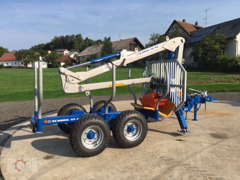 Rückewagen & Rückeanhänger typu Scandic ST-6 7,4t 5,9m Kran 600kg Hubkraft Auflauf Hydr. Bremse, Neumaschine v Tiefenbach (Obrázek 4)