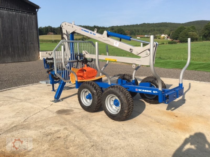 Rückewagen & Rückeanhänger del tipo Scandic ST-6 7,4t 5,9m Kran 600kg Hubkraft Auflauf Hydr. Bremse, Neumaschine en Tiefenbach (Imagen 17)