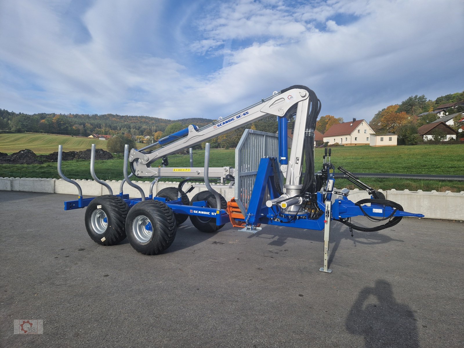 Rückewagen & Rückeanhänger van het type Scandic ST-7 Rückewagen 7,4t 7,1m Kran 450kg Hubkraft Auflauf Hydr.Bremse, Neumaschine in Tiefenbach (Foto 2)