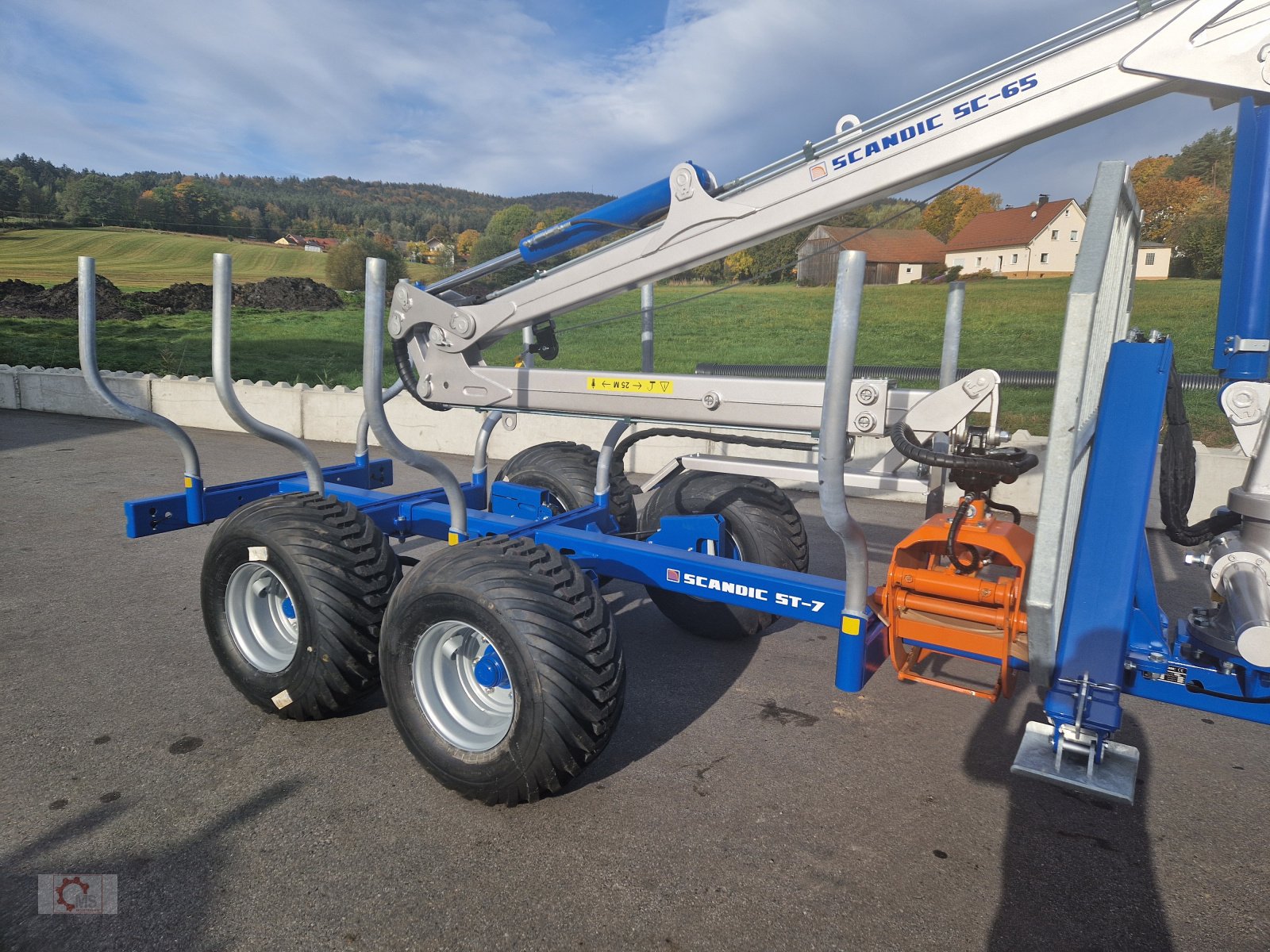 Rückewagen & Rückeanhänger van het type Scandic ST-7 Rückewagen 7,4t 7,1m Kran 450kg Hubkraft Auflauf Hydr.Bremse, Neumaschine in Tiefenbach (Foto 5)