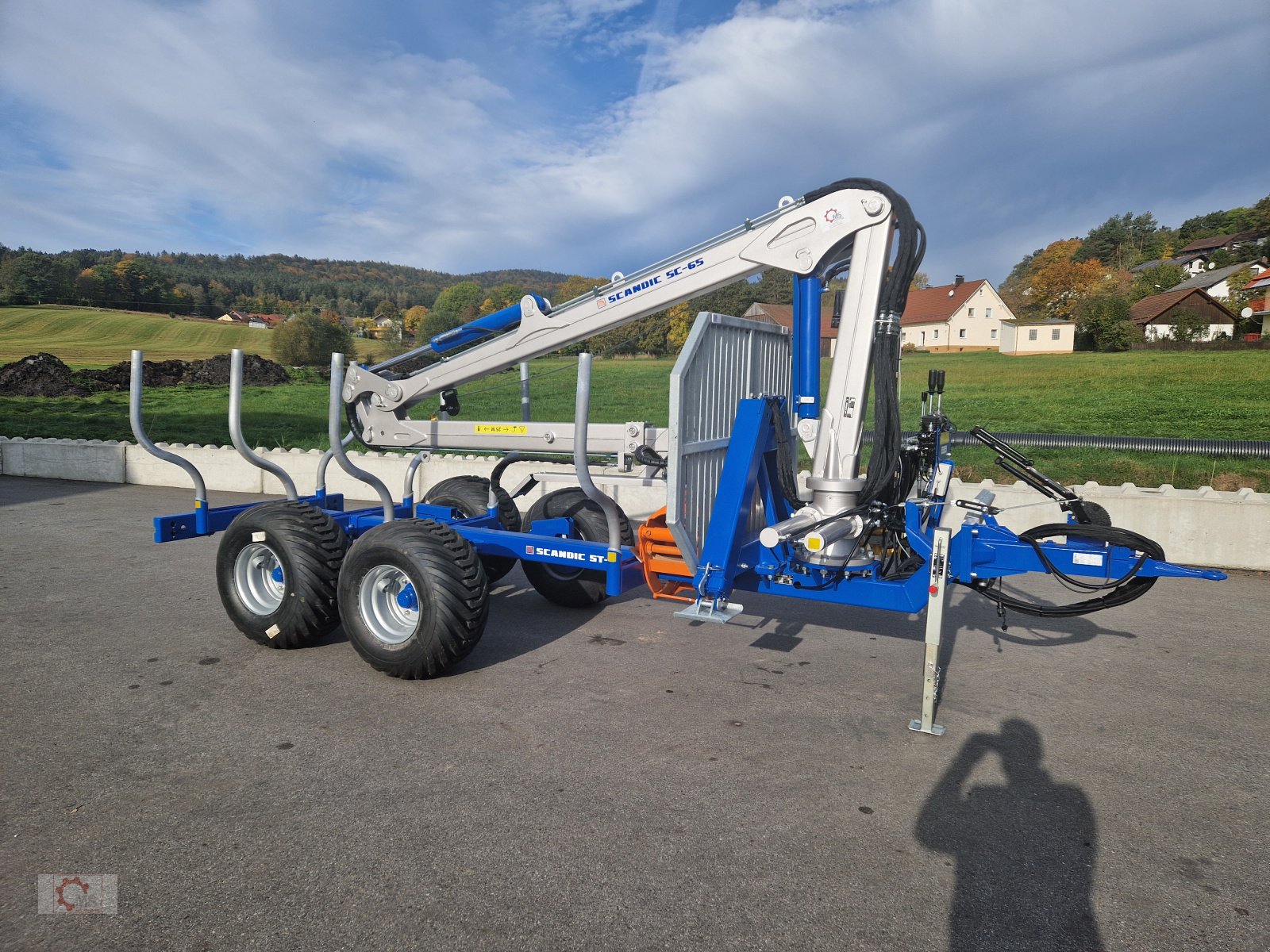 Rückewagen & Rückeanhänger typu Scandic ST-7 Rückewagen 7,4t 7,1m Kran 450kg Hubkraft Auflauf Hydr.Bremse, Neumaschine v Tiefenbach (Obrázek 1)