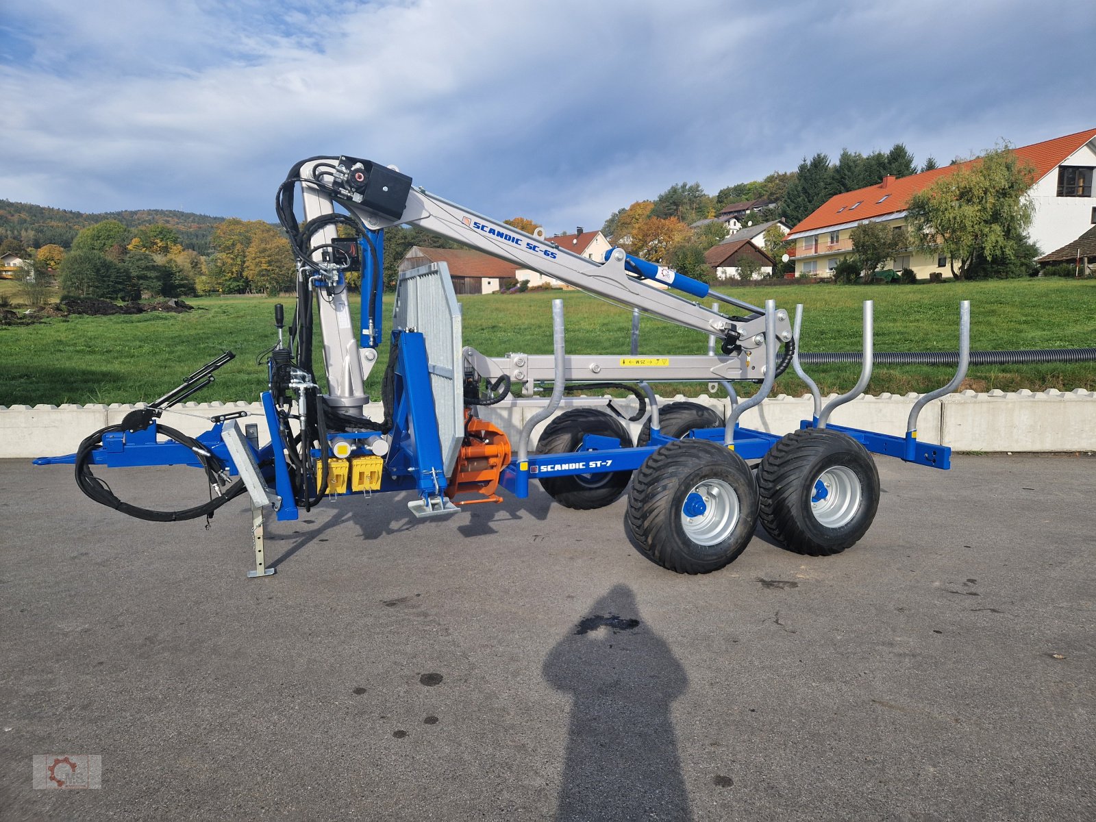 Rückewagen & Rückeanhänger van het type Scandic ST-7 Rückewagen 7,4t 7,1m Kran 450kg Hubkraft Auflauf Hydr.Bremse, Neumaschine in Tiefenbach (Foto 12)