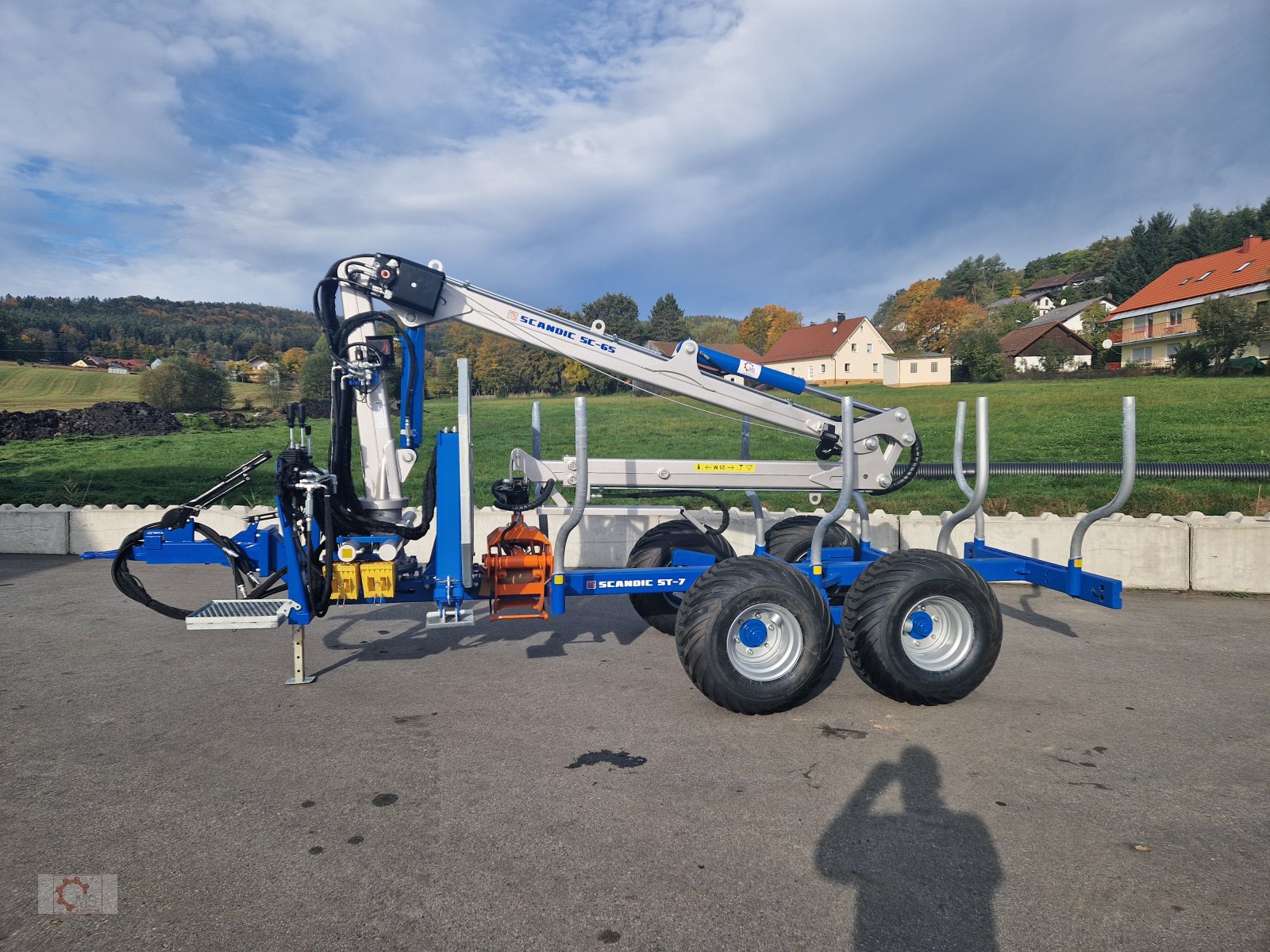 Rückewagen & Rückeanhänger от тип Scandic ST-7 Rückewagen 7,4t 7,1m Kran 450kg Hubkraft Auflauf Hydr.Bremse, Neumaschine в Tiefenbach (Снимка 17)