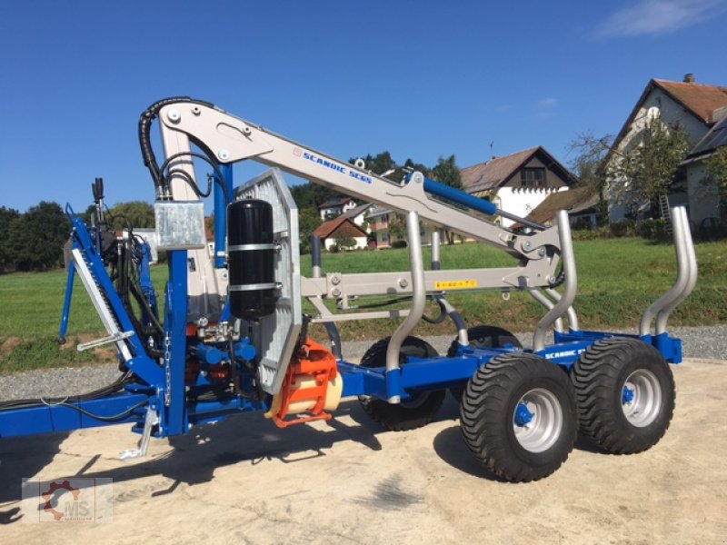 Rückewagen & Rückeanhänger des Typs Scandic ST-8 10,5t 7,1m Kran 600kg Hubkraft Druckluft, Neumaschine in Tiefenbach (Bild 28)