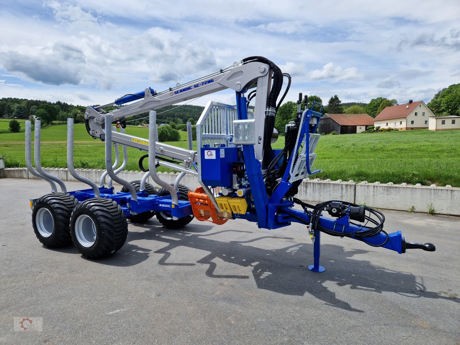 Rückewagen & Rückeanhänger des Typs Scandic ST-8 10,5t 7,9m Kran 550kg Hubkraft Druckluft Untenanhängung, Neumaschine in Tiefenbach (Bild 2)