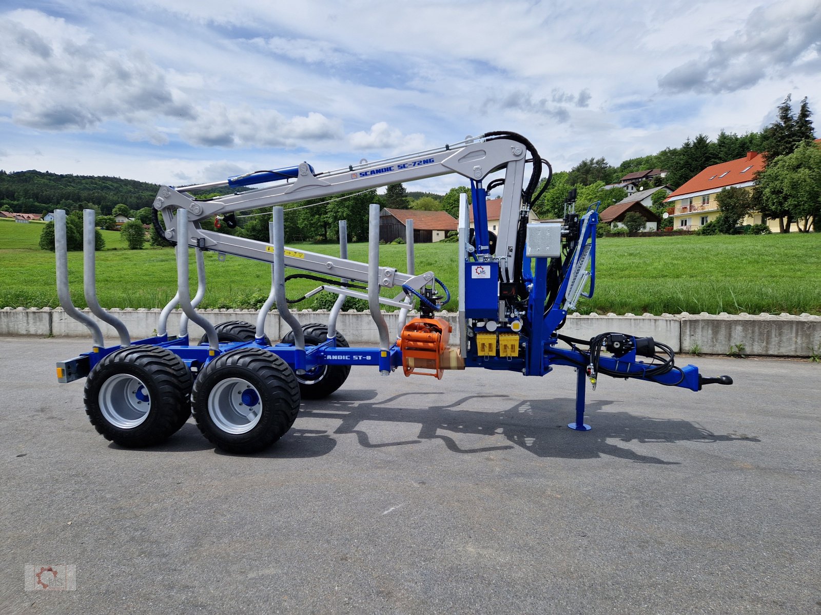 Rückewagen & Rückeanhänger van het type Scandic ST-8 10,5t 7,9m Kran 550kg Hubkraft Druckluft Untenanhängung, Neumaschine in Tiefenbach (Foto 3)