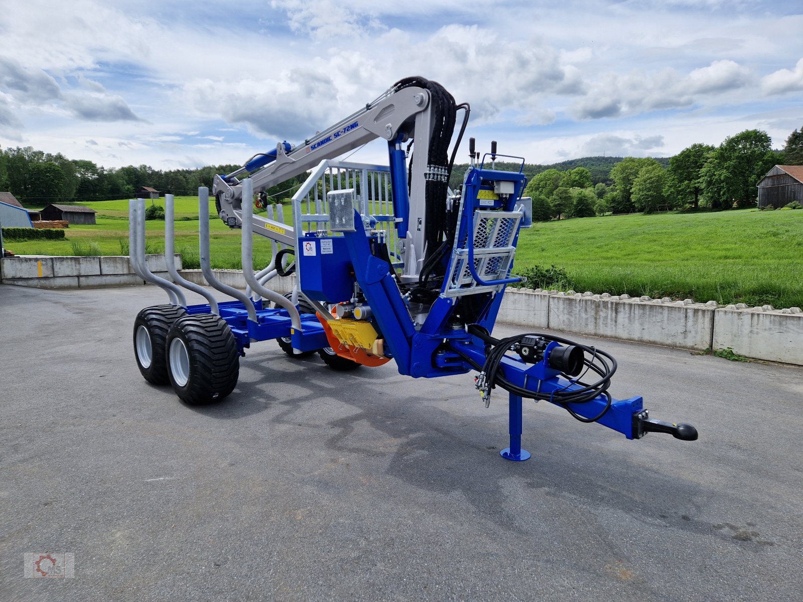 Rückewagen & Rückeanhänger des Typs Scandic ST-8 10,5t 7,9m Kran 550kg Hubkraft Druckluft Untenanhängung, Neumaschine in Tiefenbach (Bild 5)