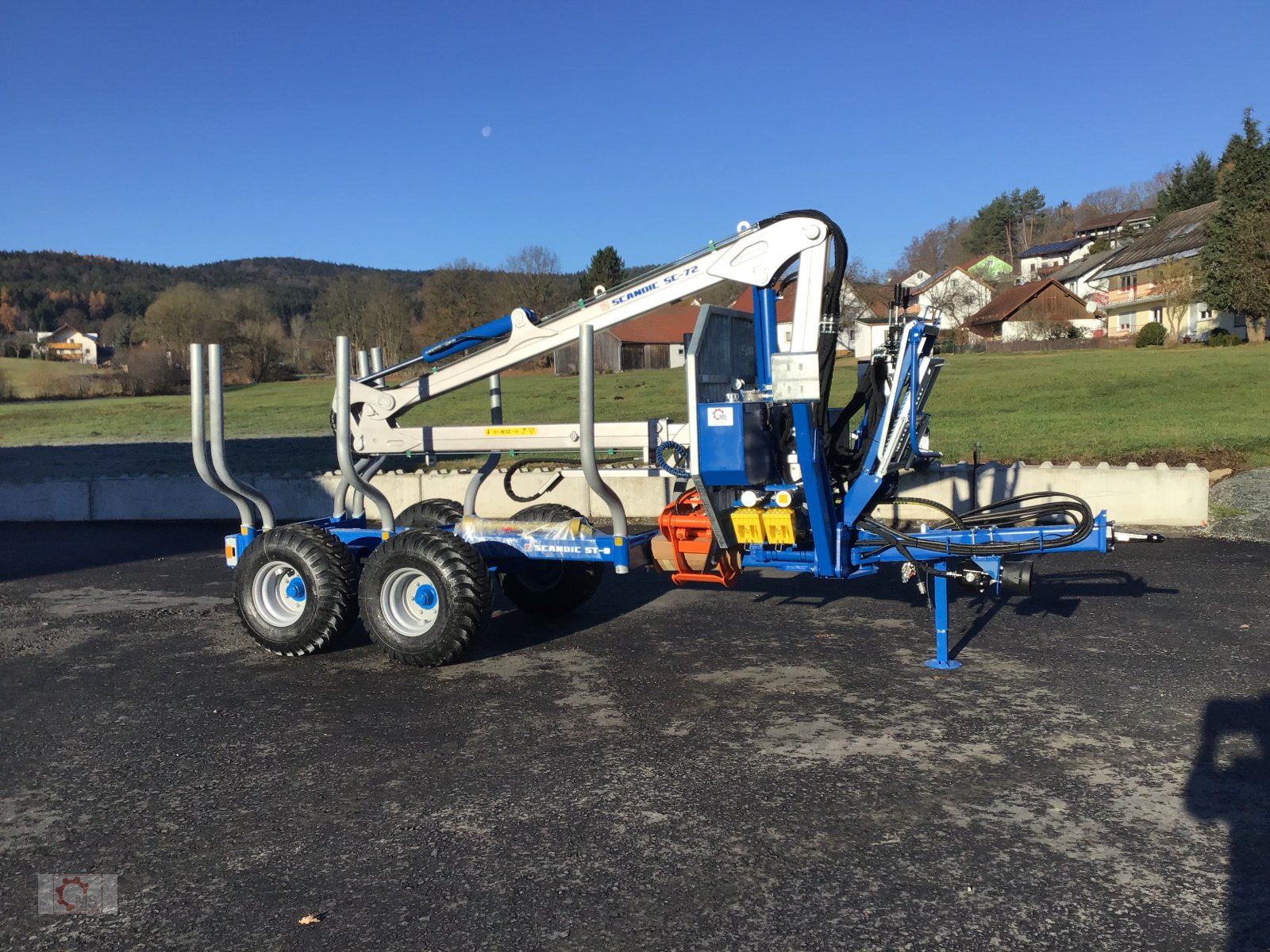 Rückewagen & Rückeanhänger van het type Scandic ST-8 10,5t 7,9m Kran 550kg Hubkraft Druckluft, Neumaschine in Tiefenbach (Foto 1)