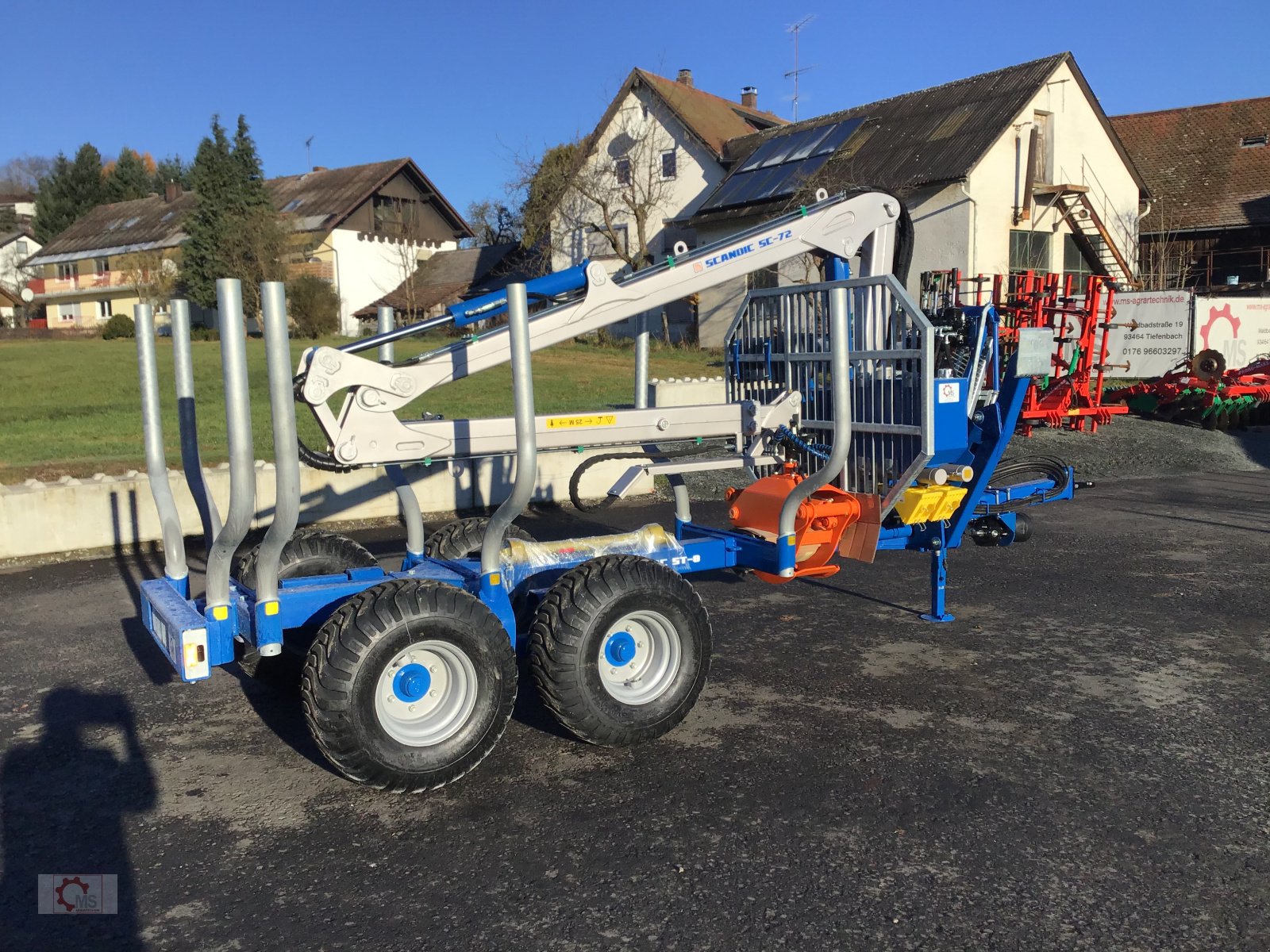 Rückewagen & Rückeanhänger van het type Scandic ST-8 10,5t 7,9m Kran 550kg Hubkraft Druckluft, Neumaschine in Tiefenbach (Foto 2)