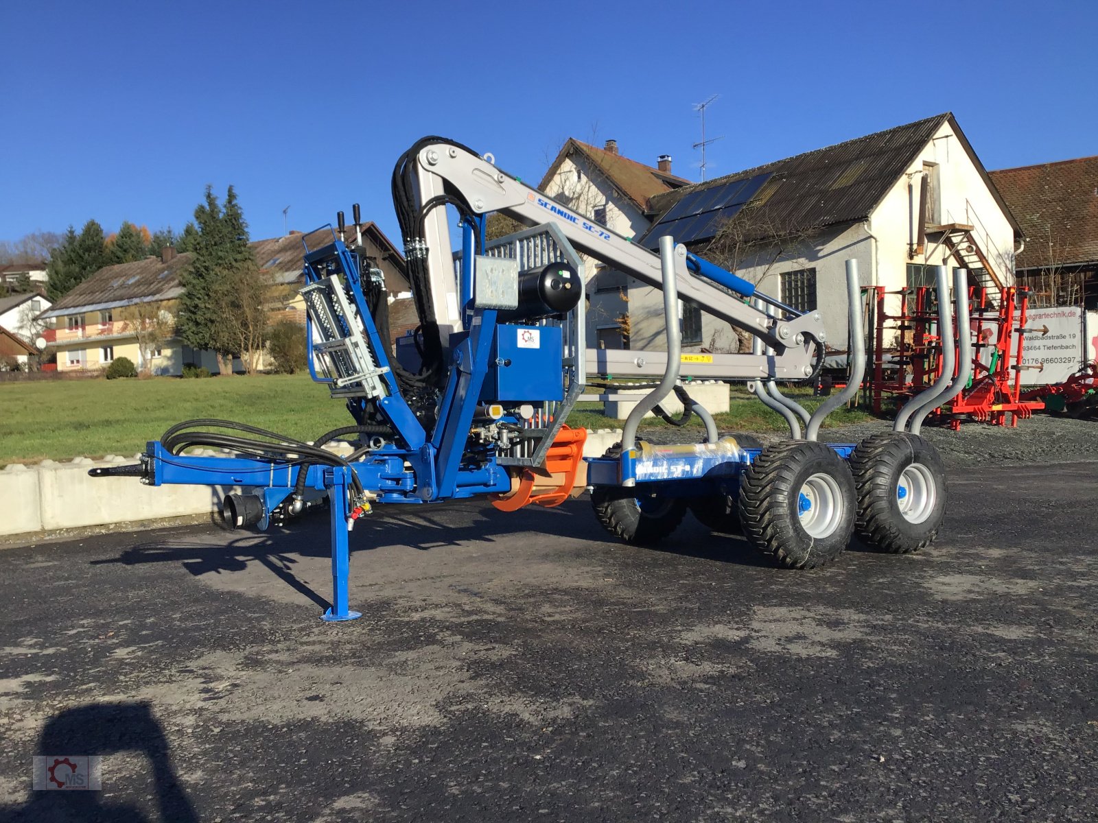 Rückewagen & Rückeanhänger van het type Scandic ST-8 10,5t 7,9m Kran 550kg Hubkraft Druckluft, Neumaschine in Tiefenbach (Foto 12)