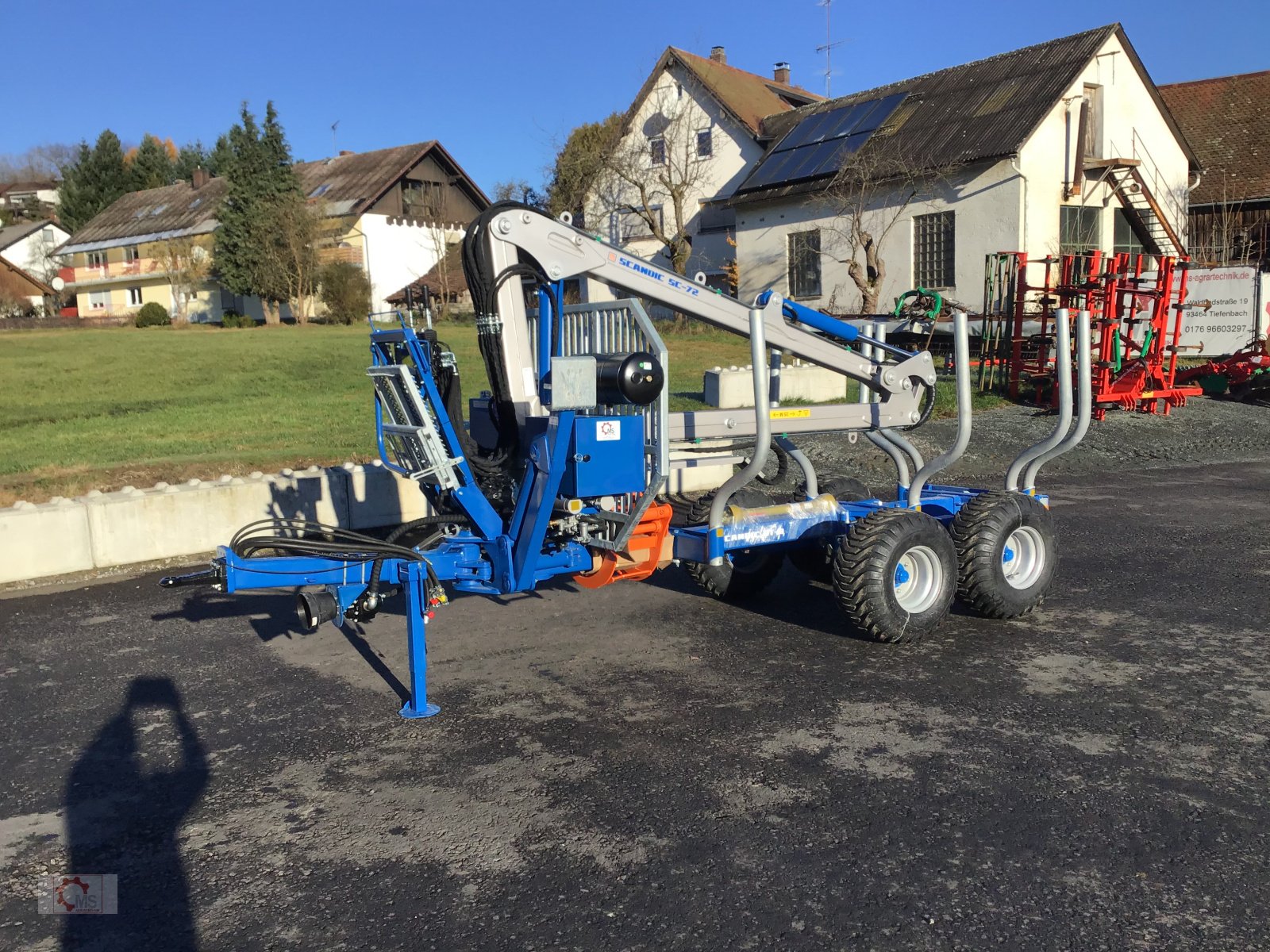 Rückewagen & Rückeanhänger van het type Scandic ST-8 10,5t 7,9m Kran 550kg Hubkraft Druckluft, Neumaschine in Tiefenbach (Foto 13)