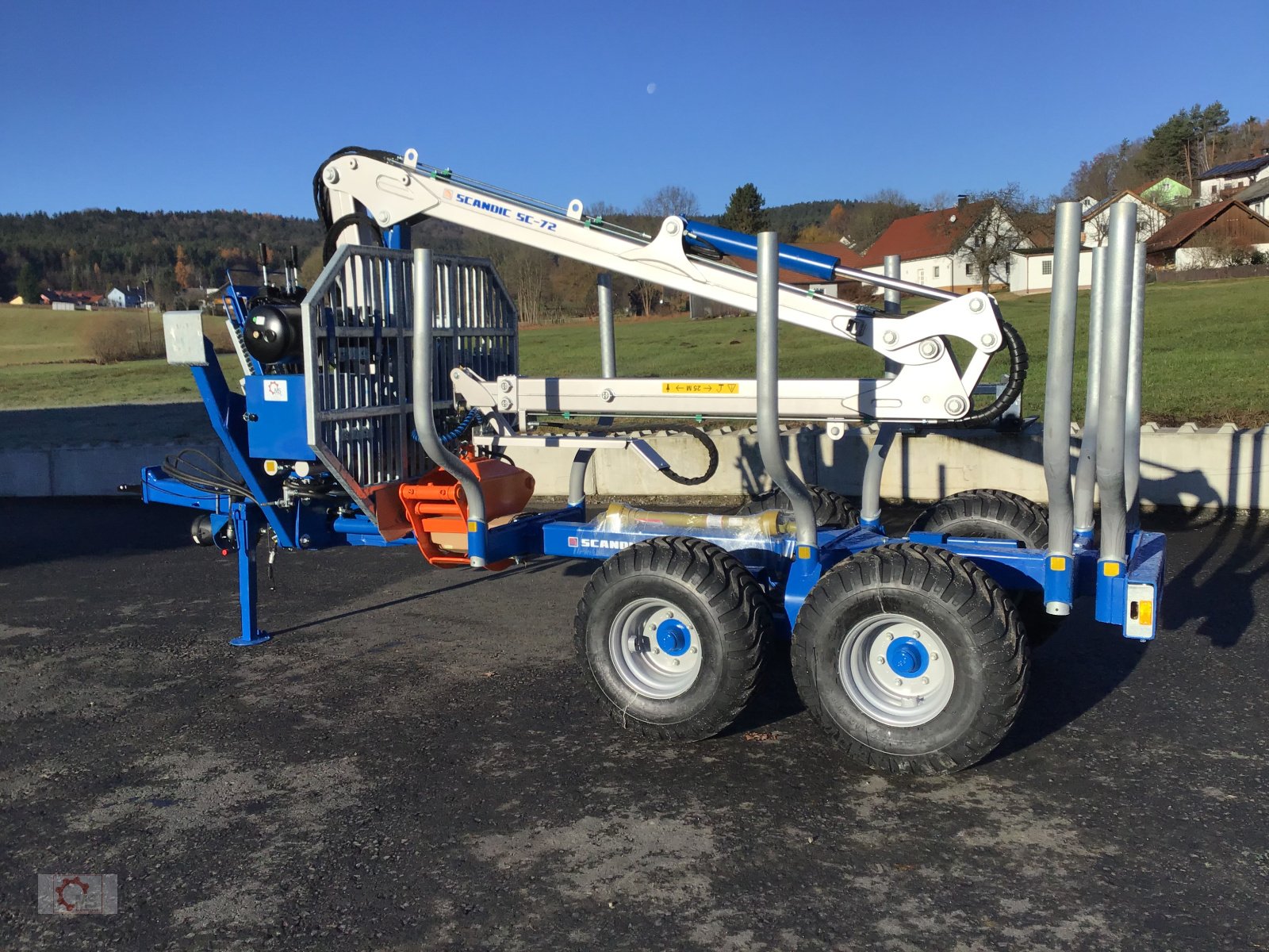 Rückewagen & Rückeanhänger van het type Scandic ST-8 10,5t 7,9m Kran 550kg Hubkraft Druckluft, Neumaschine in Tiefenbach (Foto 14)