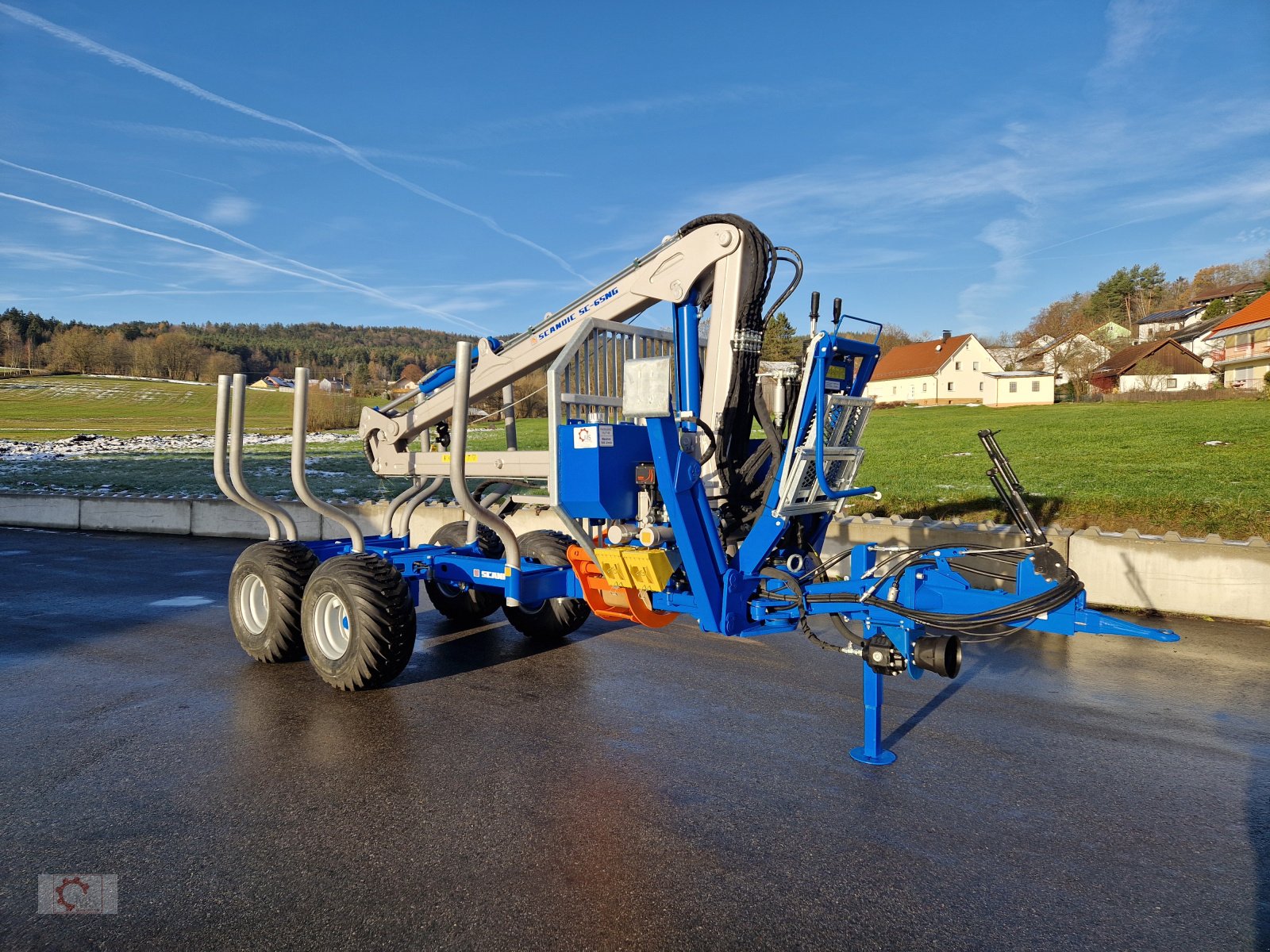 Rückewagen & Rückeanhänger des Typs Scandic ST-8 7,1m Kran 600kg Hubkraft Aufl-Hydr.Bremse, Neumaschine in Tiefenbach (Bild 1)