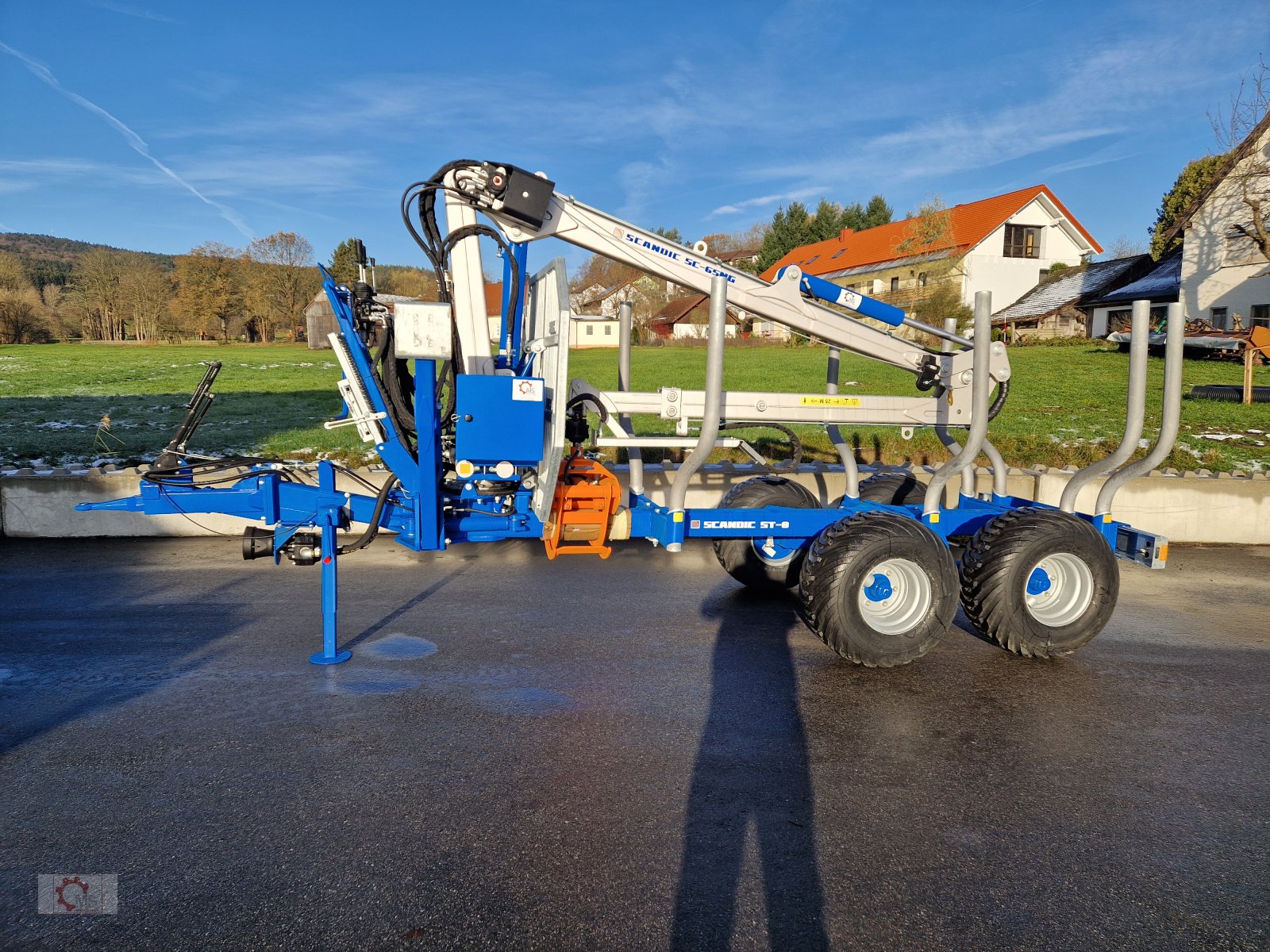 Rückewagen & Rückeanhänger des Typs Scandic ST-8 7,1m Kran 600kg Hubkraft Aufl-Hydr.Bremse, Neumaschine in Tiefenbach (Bild 9)