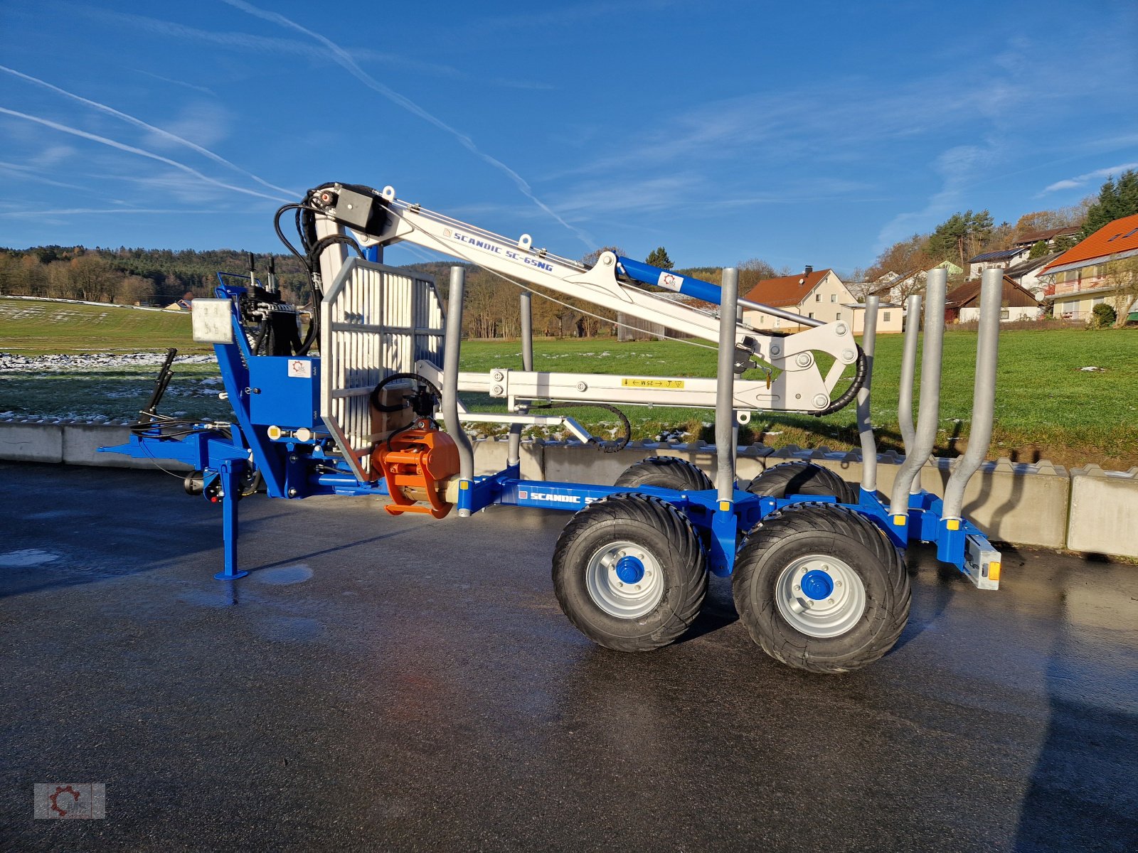 Rückewagen & Rückeanhänger des Typs Scandic ST-8 7,1m Kran 600kg Hubkraft Aufl-Hydr.Bremse, Neumaschine in Tiefenbach (Bild 10)