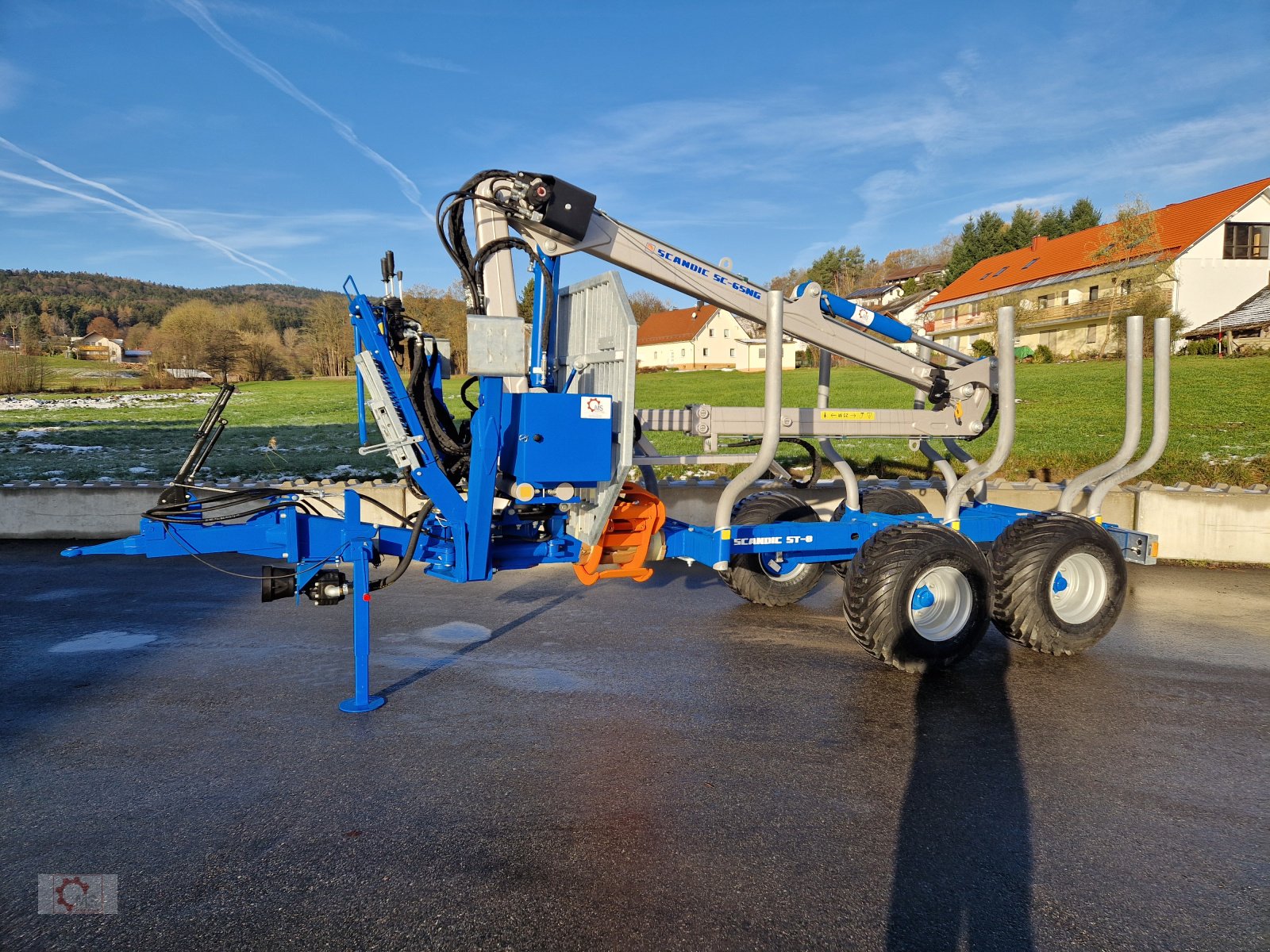 Rückewagen & Rückeanhänger des Typs Scandic ST-8 7,1m Kran 600kg Hubkraft Aufl-Hydr.Bremse, Neumaschine in Tiefenbach (Bild 13)