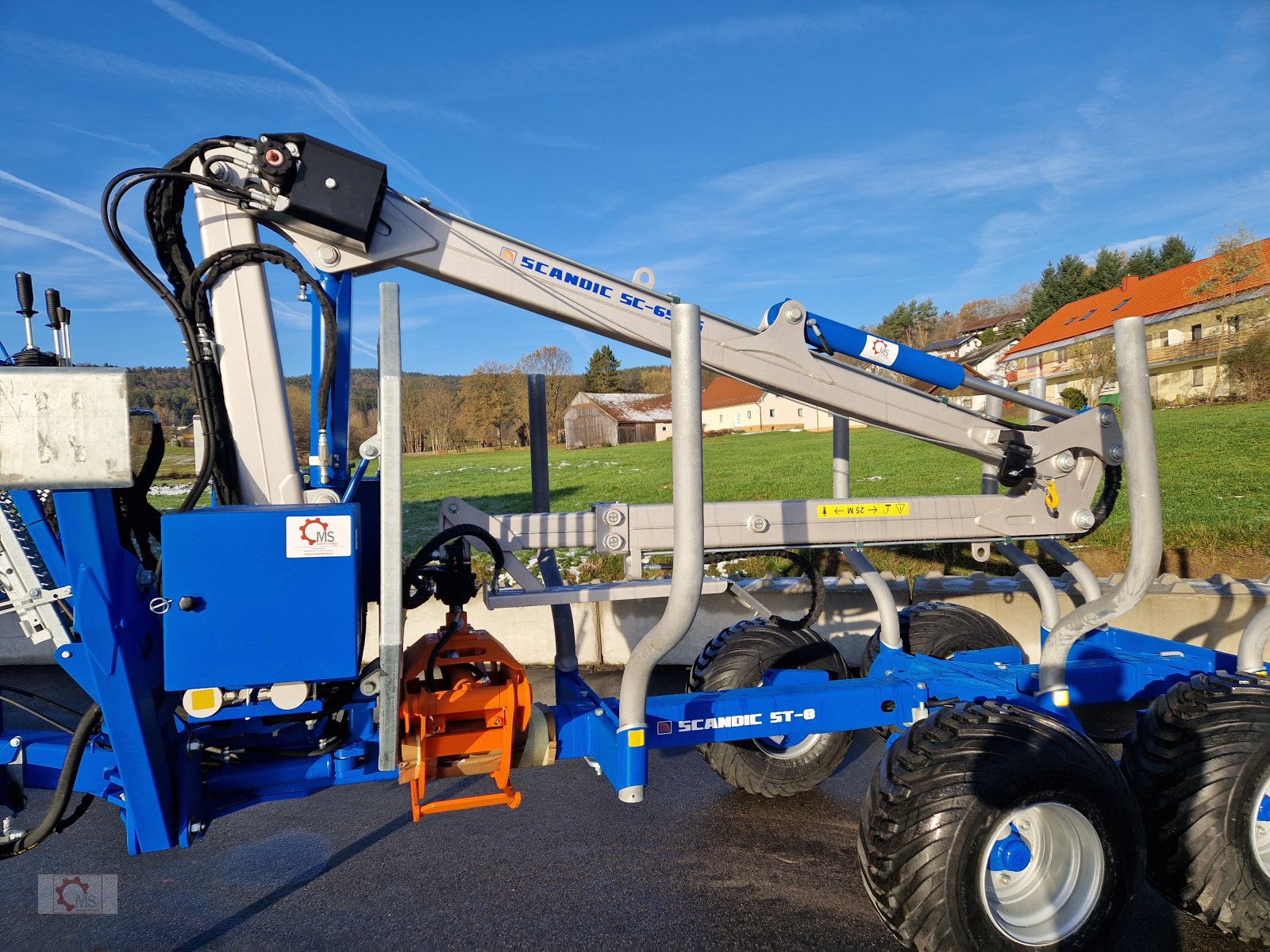 Rückewagen & Rückeanhänger des Typs Scandic ST-8 7,1m Kran 600kg Hubkraft Aufl-Hydr.Bremse, Neumaschine in Tiefenbach (Bild 17)