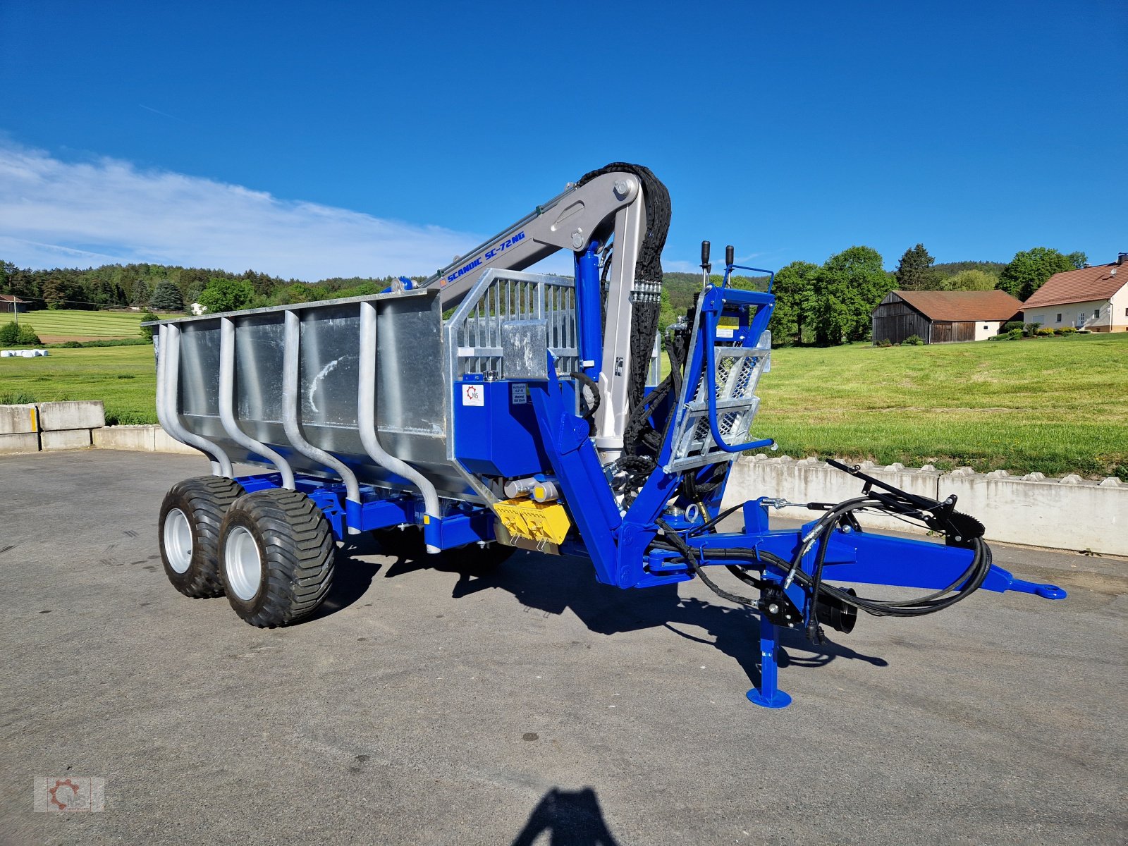 Rückewagen & Rückeanhänger typu Scandic ST-8 7,9m Kran 550kg Hubkraft Auflauf Hydr. Bremse, Neumaschine v Tiefenbach (Obrázek 1)