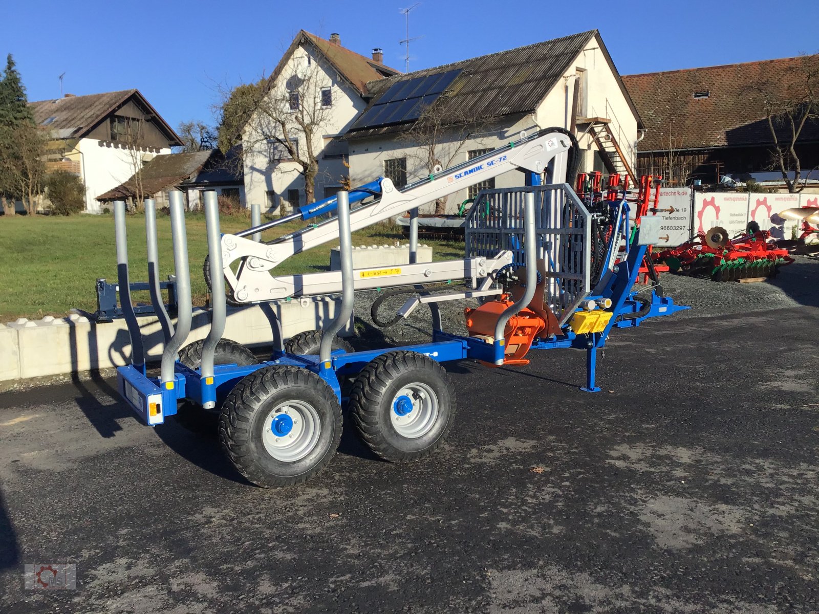 Rückewagen & Rückeanhänger du type Scandic ST-8 7,9m Kran 550kg Hubkraft Auflauf Hydr. Bremse, Neumaschine en Tiefenbach (Photo 4)