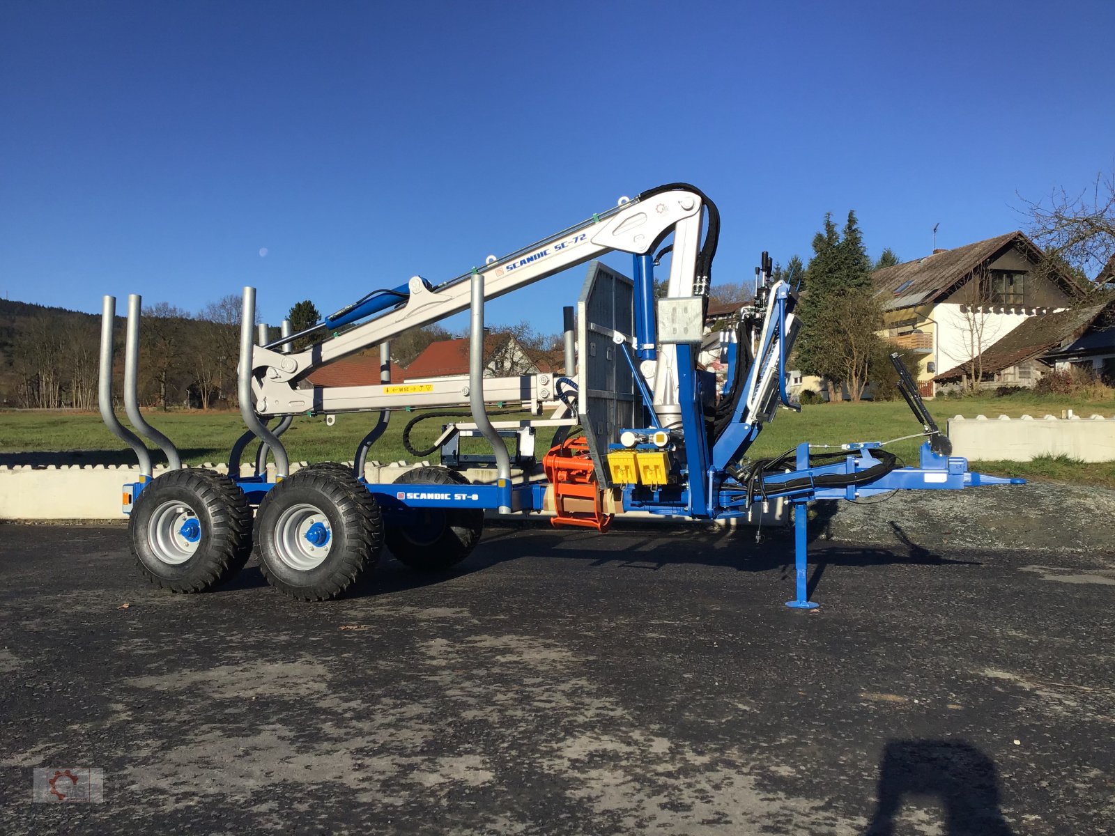 Rückewagen & Rückeanhänger tip Scandic ST-8 7,9m Kran 550kg Hubkraft Auflauf Hydr. Bremse, Neumaschine in Tiefenbach (Poză 10)