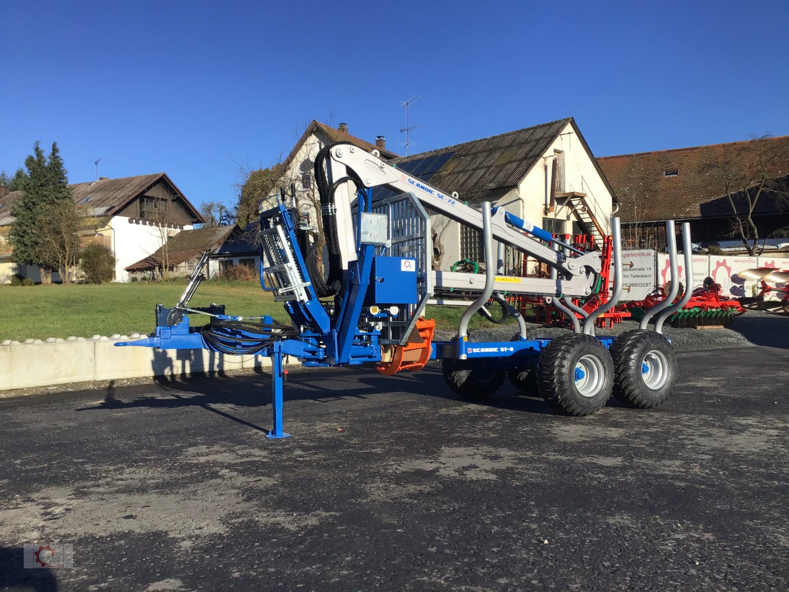 Rückewagen & Rückeanhänger van het type Scandic ST-8 7,9m Kran 550kg Hubkraft Auflauf Hydr. Bremse, Neumaschine in Tiefenbach (Foto 12)