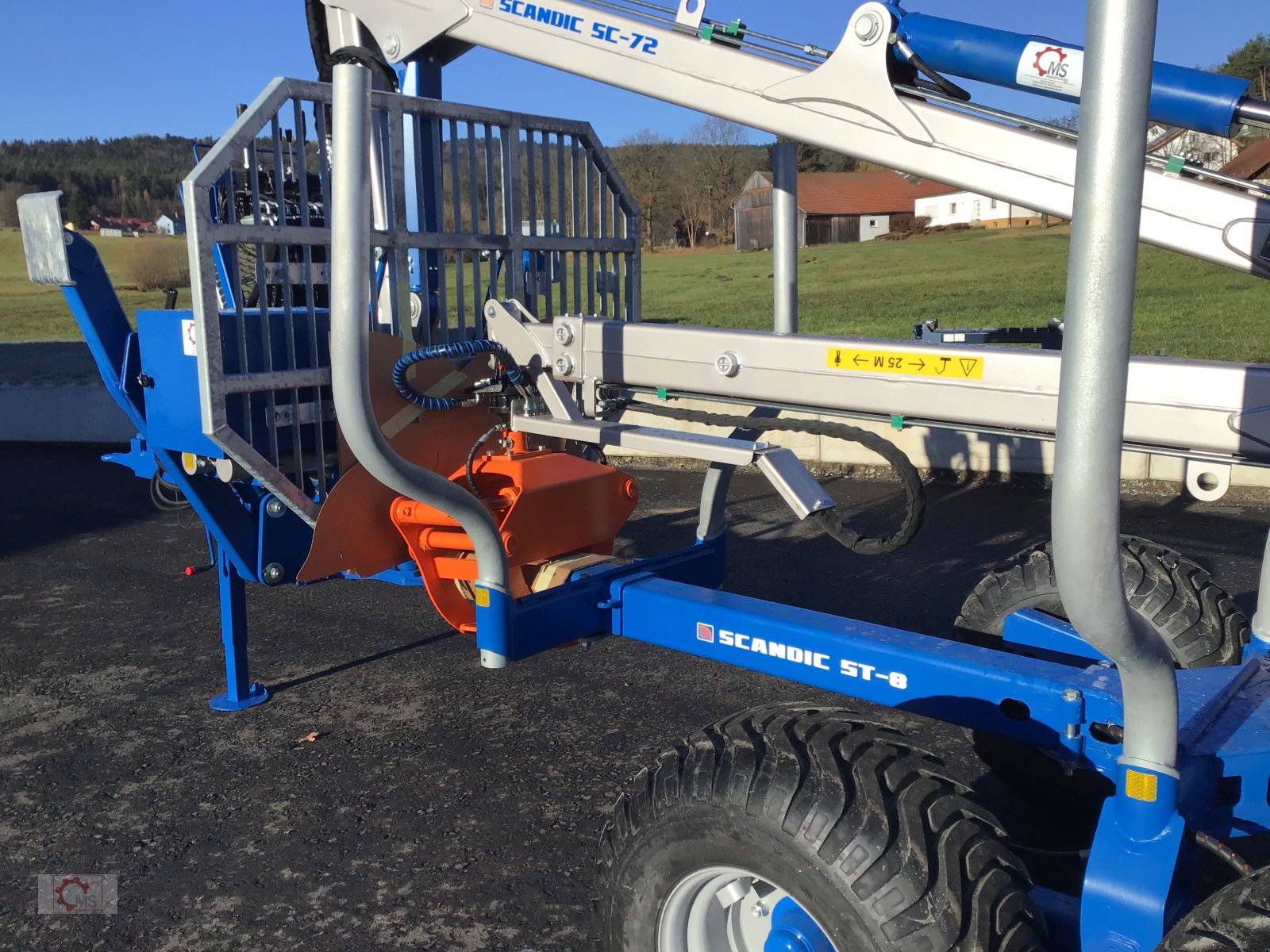 Rückewagen & Rückeanhänger del tipo Scandic ST-8 7,9m Kran 550kg Hubkraft Auflauf Hydr. Bremse, Neumaschine en Tiefenbach (Imagen 14)