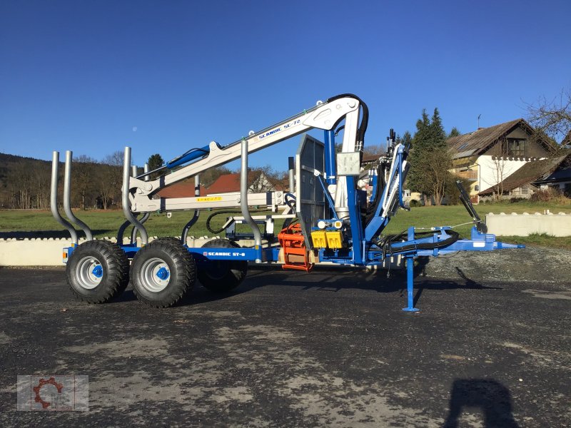 Rückewagen & Rückeanhänger des Typs Scandic ST-8 7,9m Kran 650kg Hubkraft Auflauf Hydr. Bremse, Neumaschine in Tiefenbach (Bild 1)