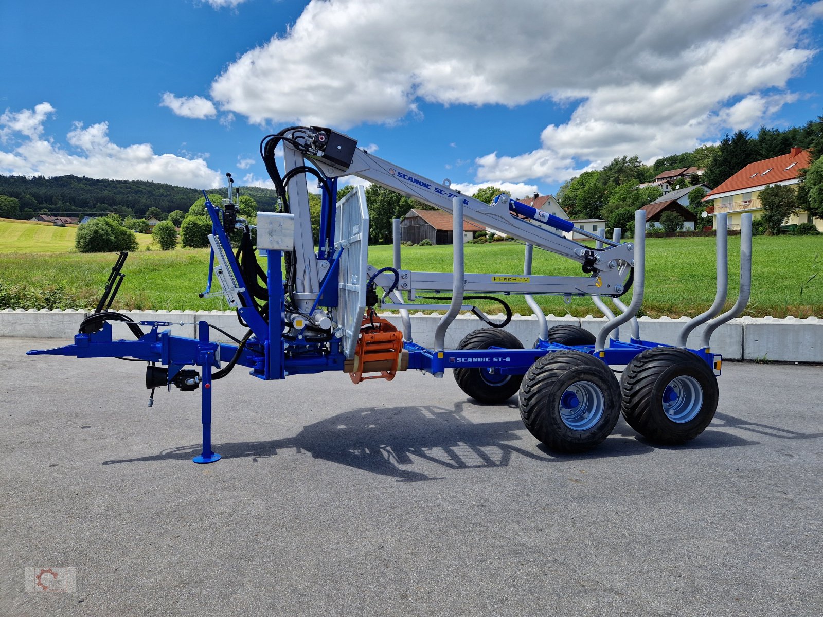 Rückewagen & Rückeanhänger tip Scandic ST-8 Rückewagen 7,9m Kran 550kg Hubkraft Drehhebelsteuerung Auflauf Hydr. Bremse, Neumaschine in Tiefenbach (Poză 1)