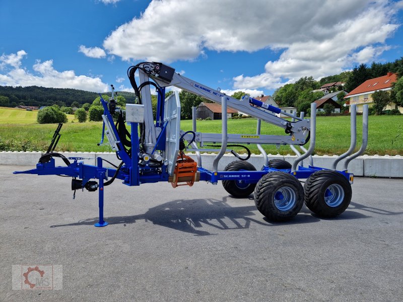 Rückewagen & Rückeanhänger del tipo Scandic ST-8 Rückewagen 7,9m Kran 550kg Hubkraft Drehhebelsteuerung Auflauf Hydr. Bremse, Neumaschine en Tiefenbach (Imagen 1)