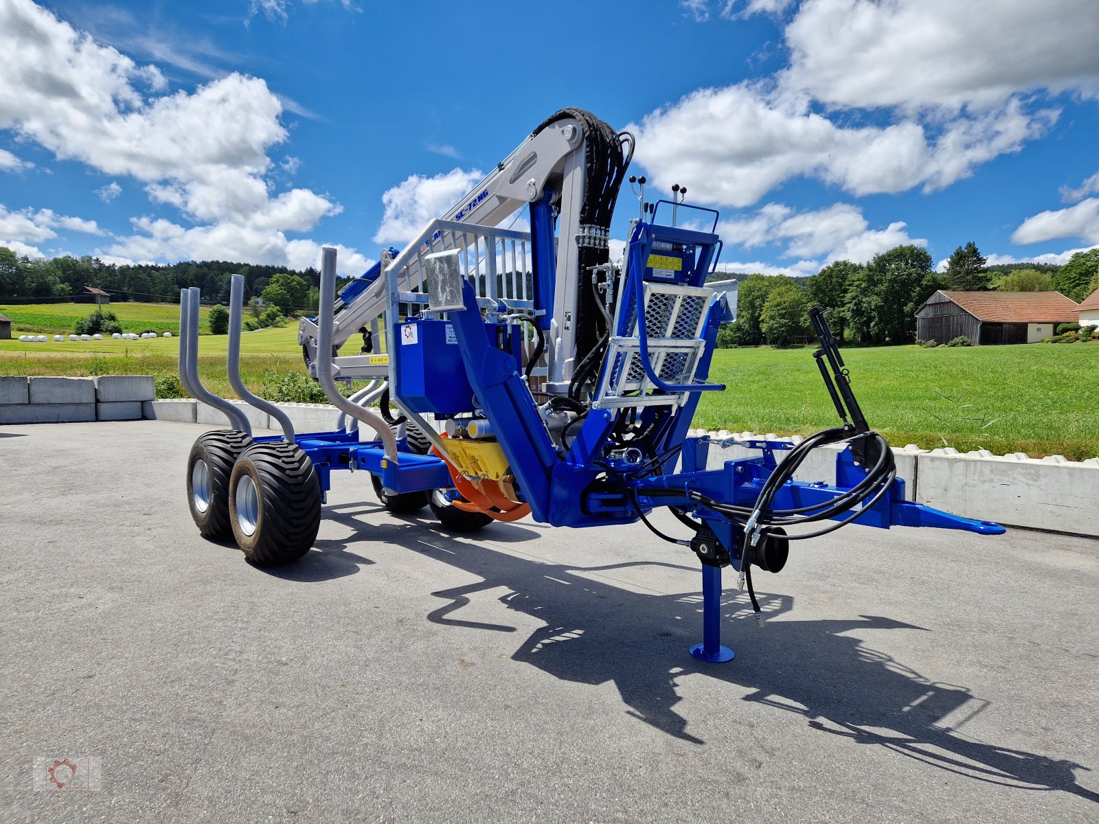 Rückewagen & Rückeanhänger от тип Scandic ST-8 Rückewagen 7,9m Kran 550kg Hubkraft Drehhebelsteuerung Auflauf Hydr. Bremse, Neumaschine в Tiefenbach (Снимка 2)