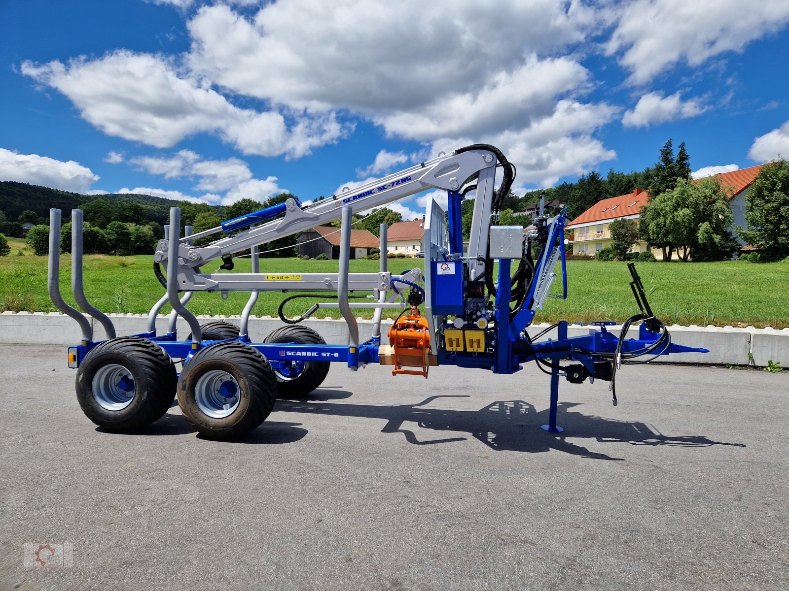 Rückewagen & Rückeanhänger tip Scandic ST-8 Rückewagen 7,9m Kran 550kg Hubkraft Drehhebelsteuerung Auflauf Hydr. Bremse, Neumaschine in Tiefenbach (Poză 3)