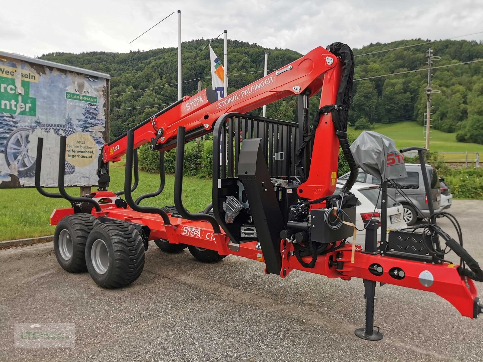 Rückewagen & Rückeanhänger del tipo Stepa C 12 AK mit FL 6295 Kran, Neumaschine en Redlham (Imagen 2)