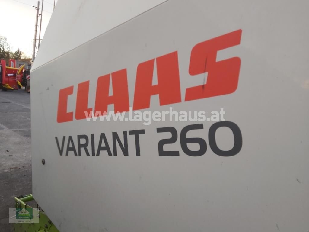 Rundballenpresse typu CLAAS VARIANT 260, Gebrauchtmaschine w Klagenfurt (Zdjęcie 12)