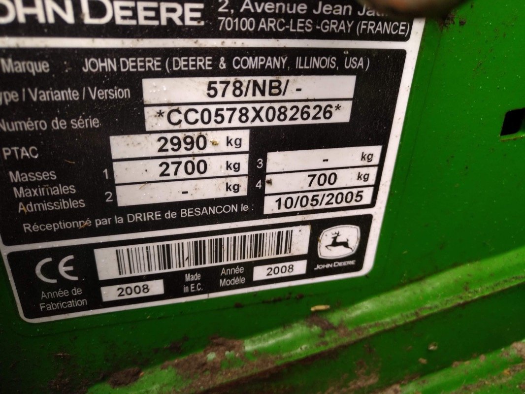 Rundballenpresse za tip John Deere 578 Premium, Gebrauchtmaschine u Liebenwalde (Slika 7)