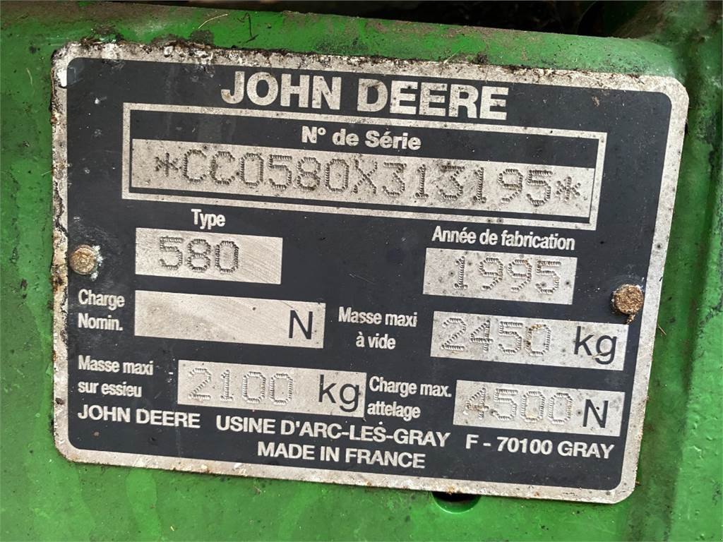 Rundballenpresse a típus John Deere 580, Gebrauchtmaschine ekkor: Hemmet (Kép 8)