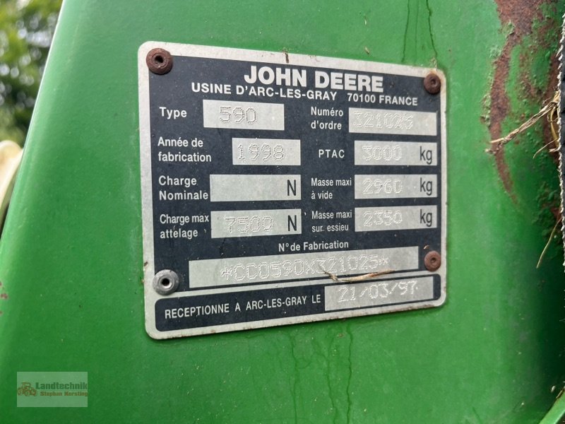 Rundballenpresse του τύπου John Deere 590, Gebrauchtmaschine σε Marl (Φωτογραφία 15)