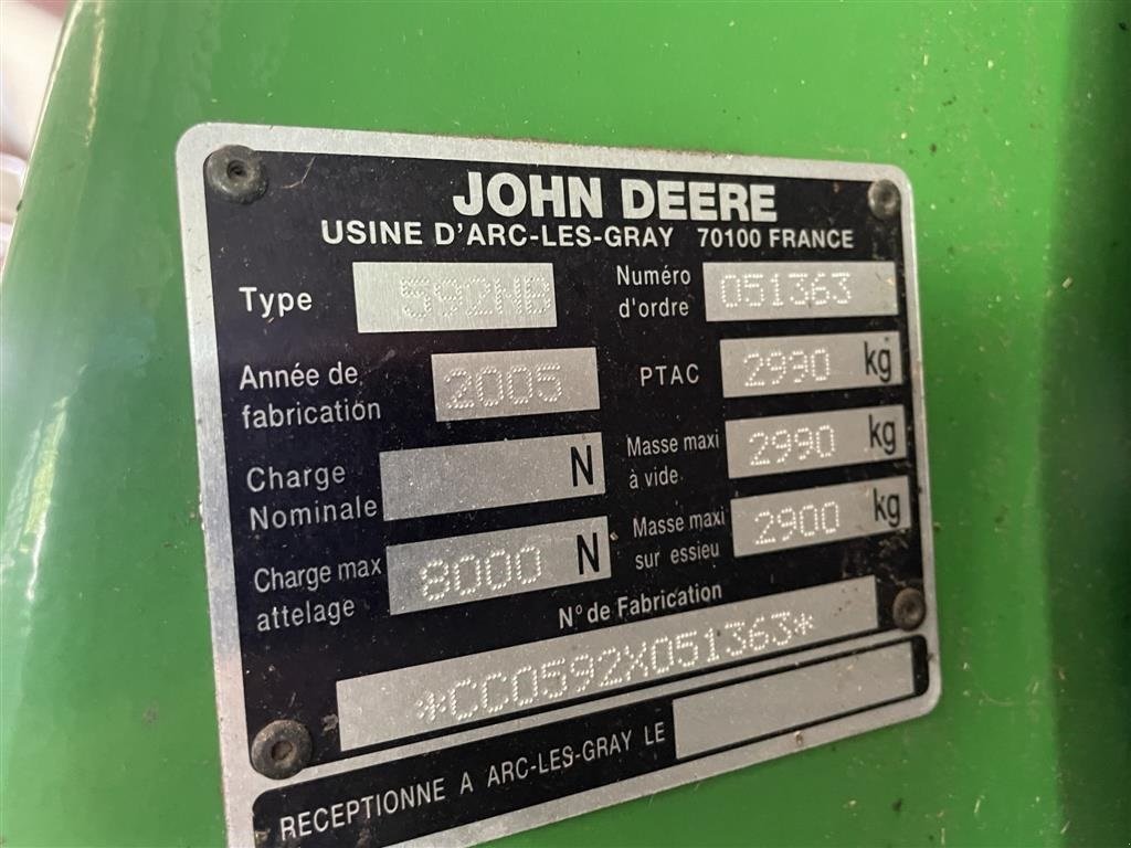 Rundballenpresse of the type John Deere 592 Hi Flow, Gebrauchtmaschine in Nørager (Picture 3)