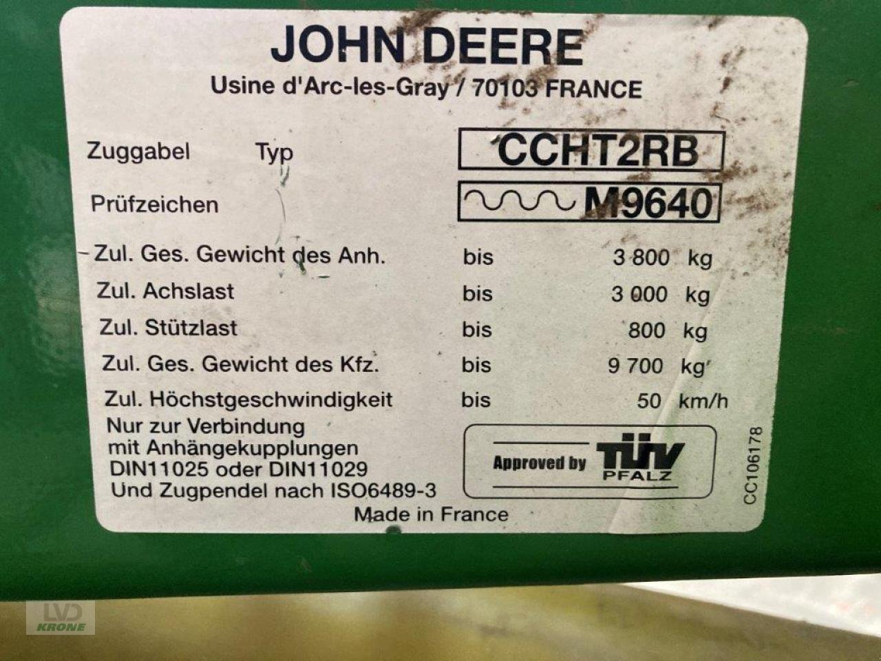 Rundballenpresse Türe ait John Deere 592 Premium, Gebrauchtmaschine içinde Spelle (resim 9)