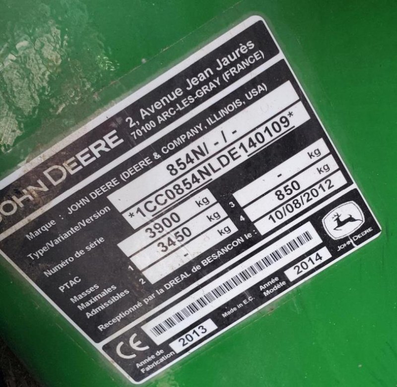 Rundballenpresse typu John Deere 854 ROTOFLOW, Gebrauchtmaschine v Montauban (Obrázok 10)