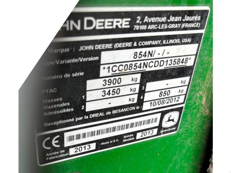 Rundballenpresse des Typs John Deere 854, Gebrauchtmaschine in SAINT-GERMAIN DU PUY (Bild 6)