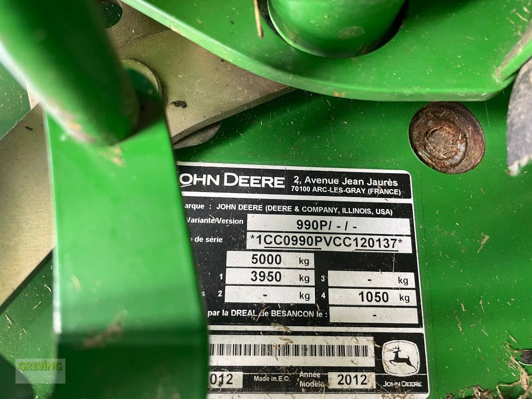 Rundballenpresse typu John Deere 990, Gebrauchtmaschine w Greven (Zdjęcie 10)