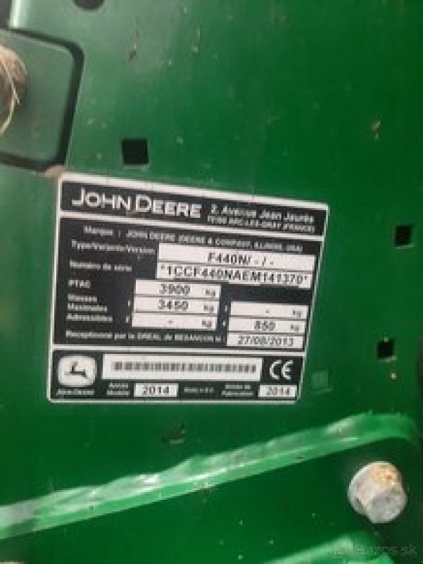 Rundballenpresse typu John Deere F440, Gebrauchtmaschine w Važec (Zdjęcie 10)