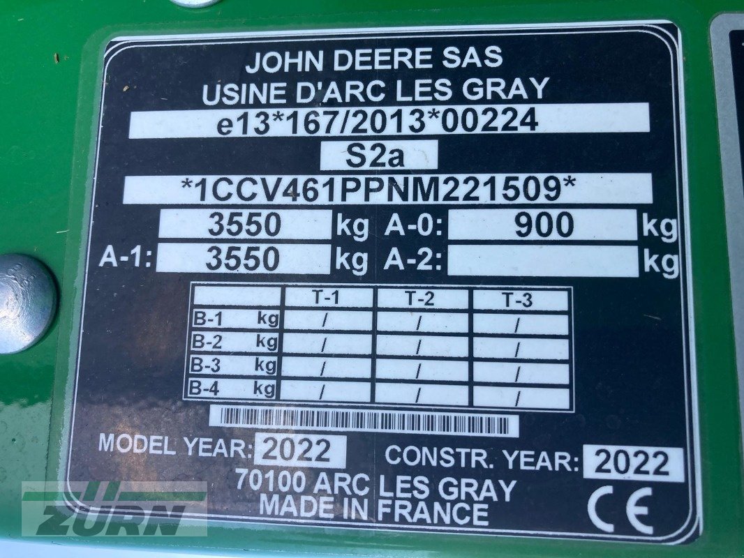 Rundballenpresse от тип John Deere V461M 25 Messer ISO-Bus, Gebrauchtmaschine в Kanzach (Снимка 27)